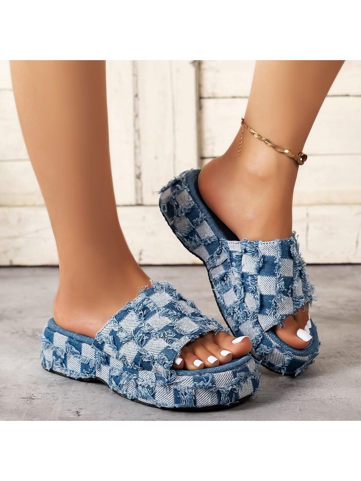 Women Sandals Platform Lightweight Non Slip Summer Casual Open Toe Slides Fashion Dressy