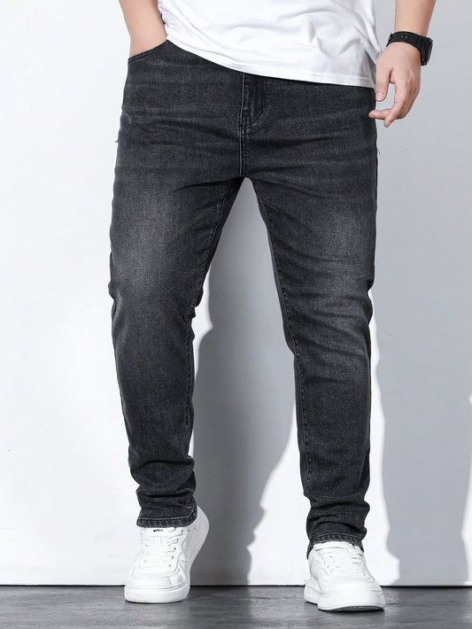 Men Plus Slant Pocket Jeans