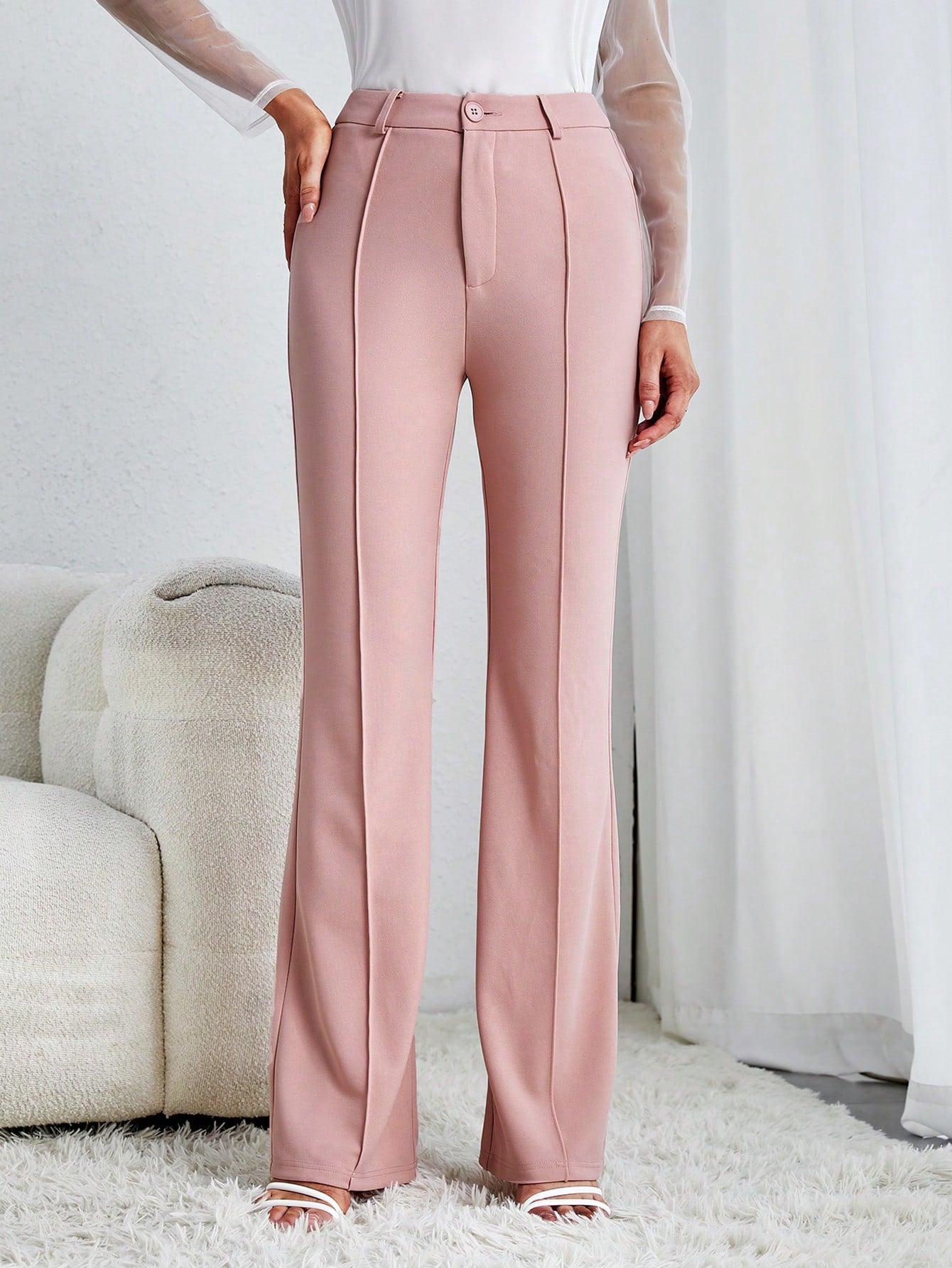 Tall Solid Flare Leg Pants