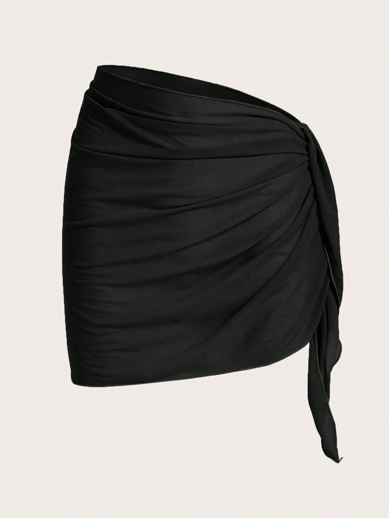 Women's Pleated Side Tie Cover-Up Shirt Dress, Summer Beachwear