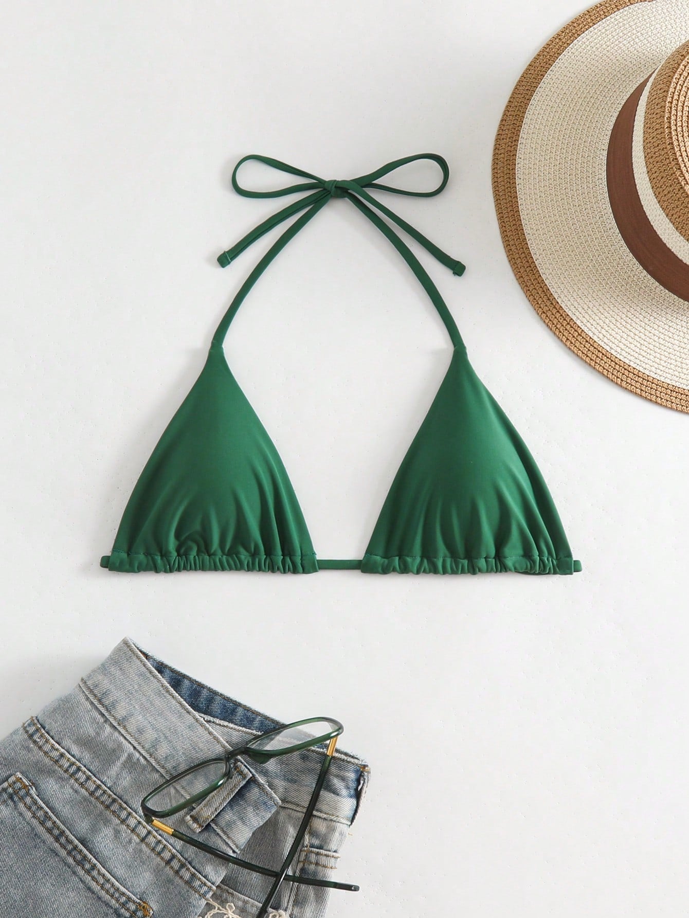 Swim Summer Beach Halter Triangle Bikini Top