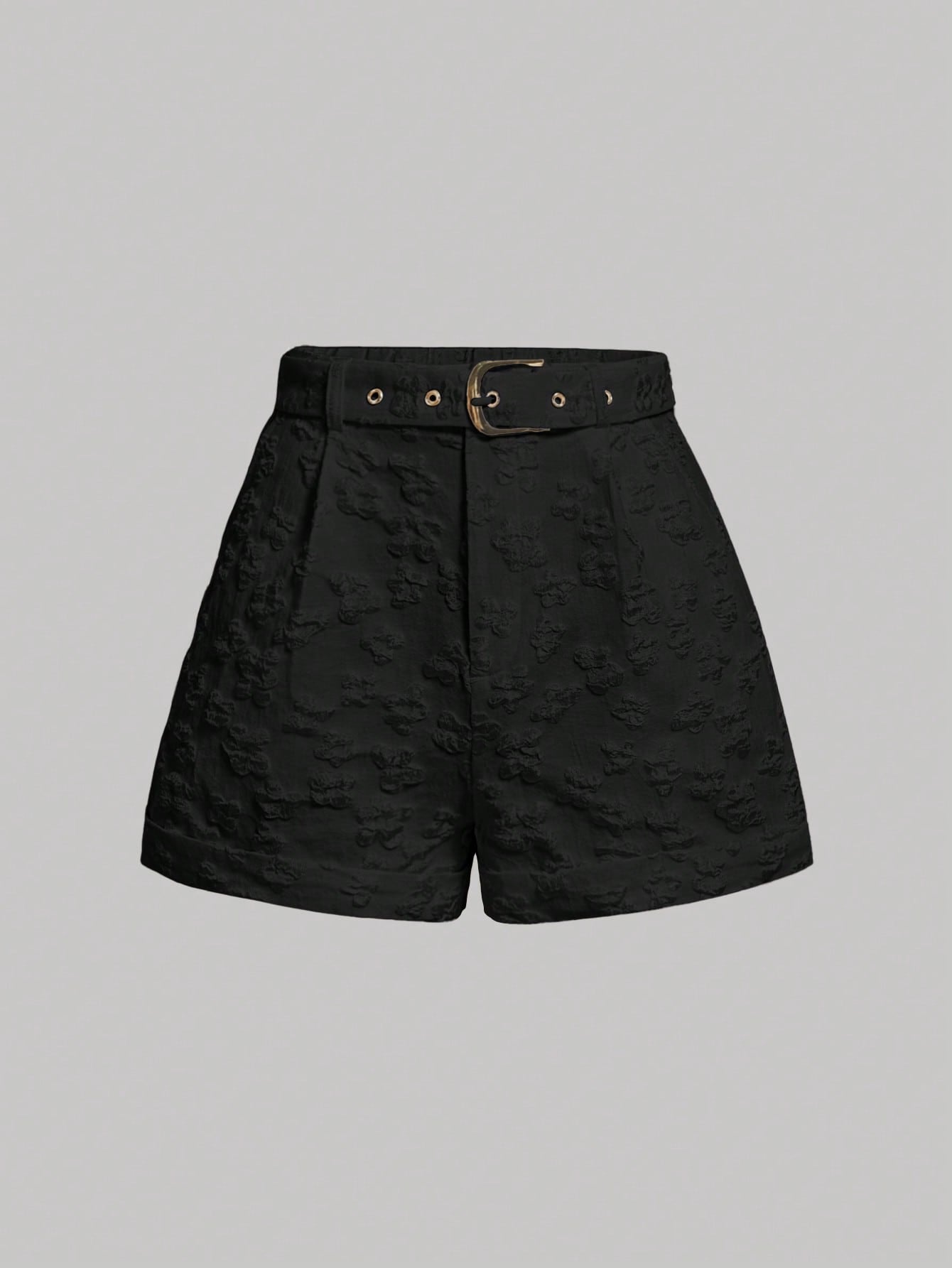 Jacquard Belted Shorts