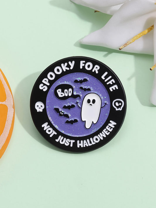 1pc Enamel Pins Custom Spooky For Life Not Just Halloween Brooches Lapel Badges Punk Gothic Jewelry Gift for Friends