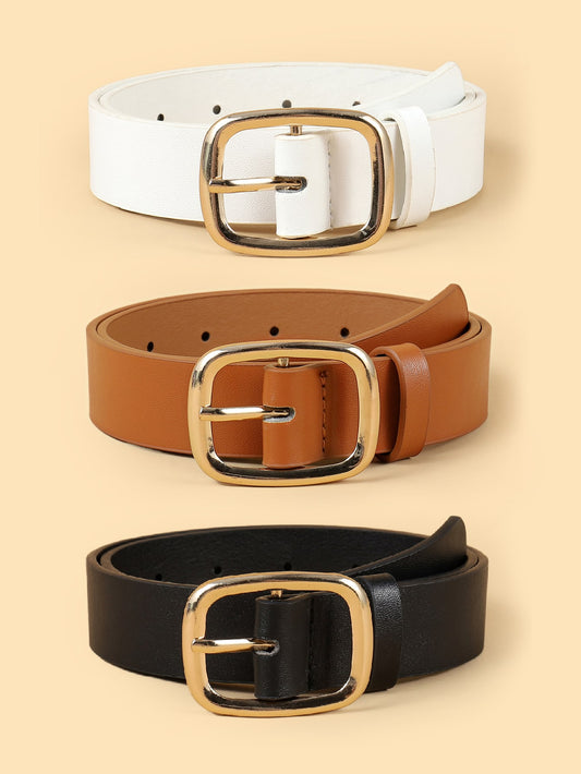 Kids' 3pcs/set Pu Leather Belts