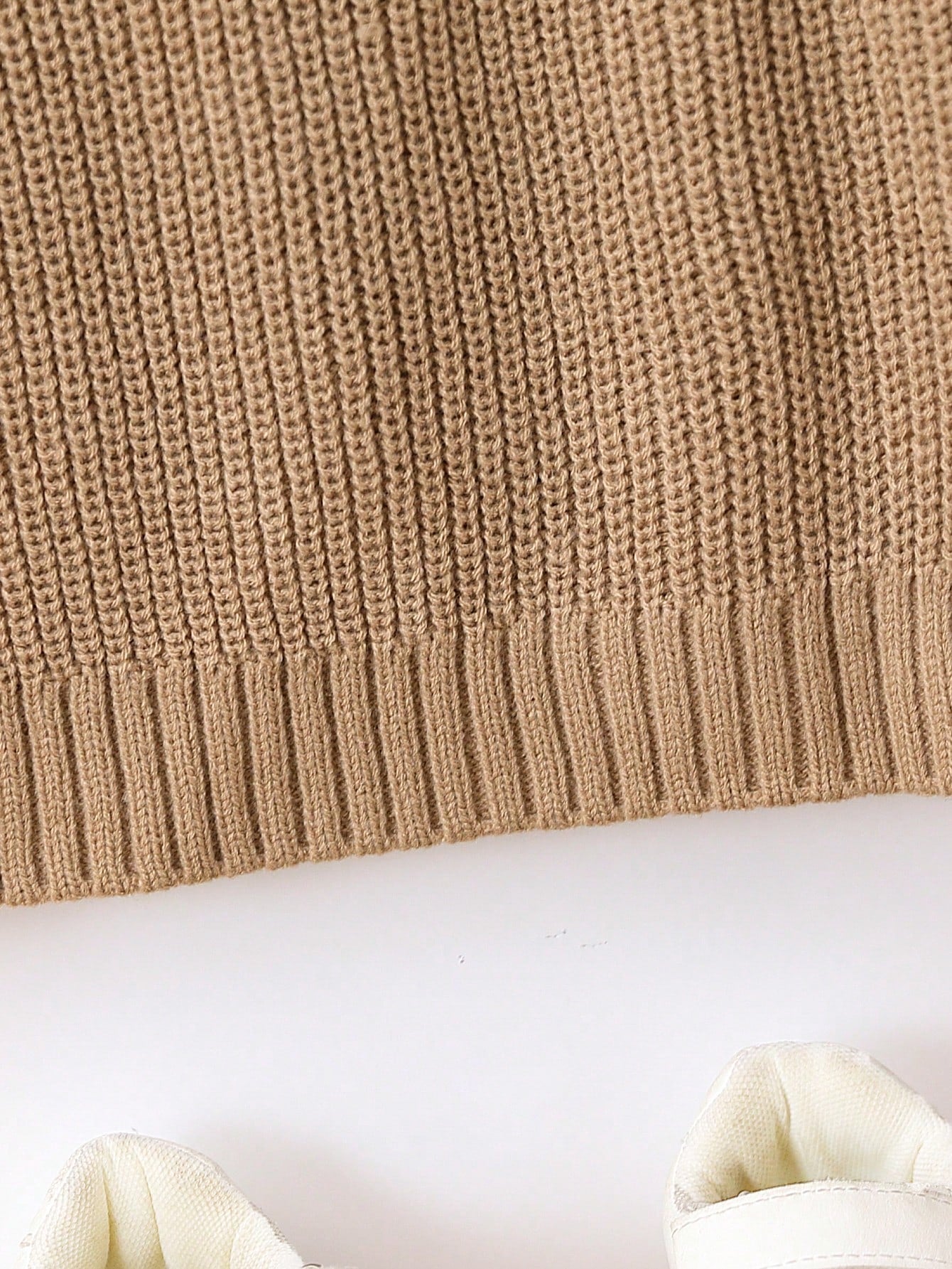 Young Boy Raglan Sleeve Ribbed Knit Sweater