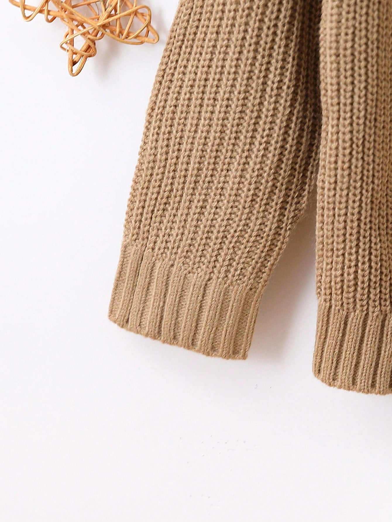 Young Boy Raglan Sleeve Ribbed Knit Sweater