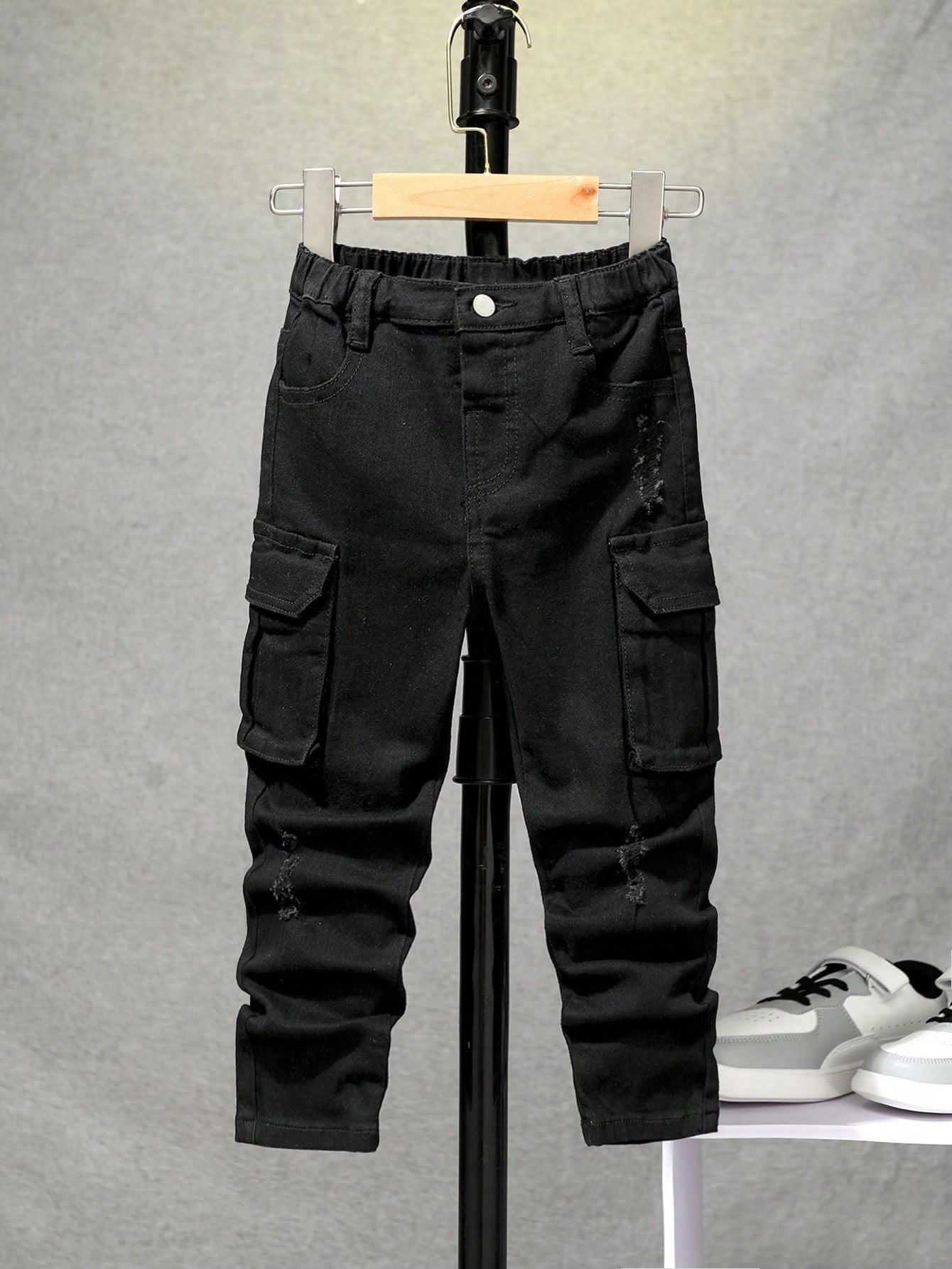 Young Boy Flap Pocket Side Cargo Jeans