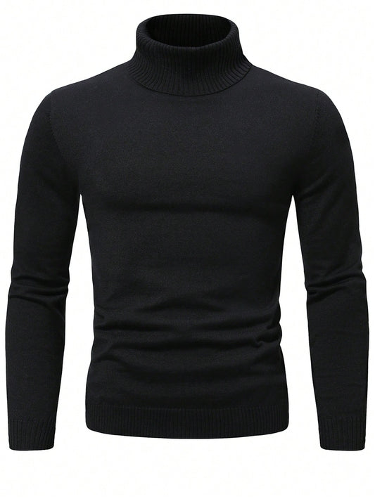 Men Solid Turtleneck Sweater