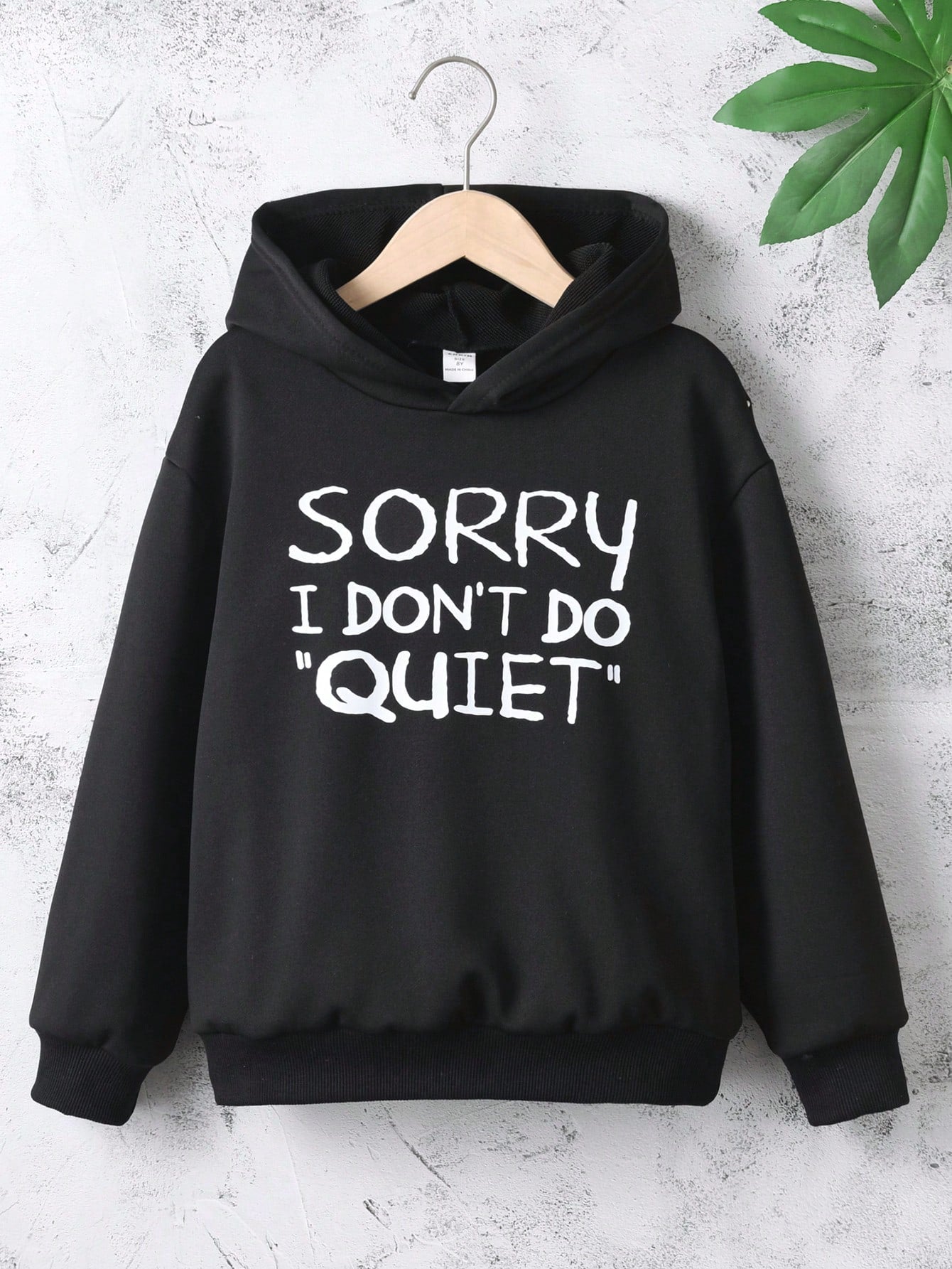 Tween Girl Slogan Graphic Hoodie