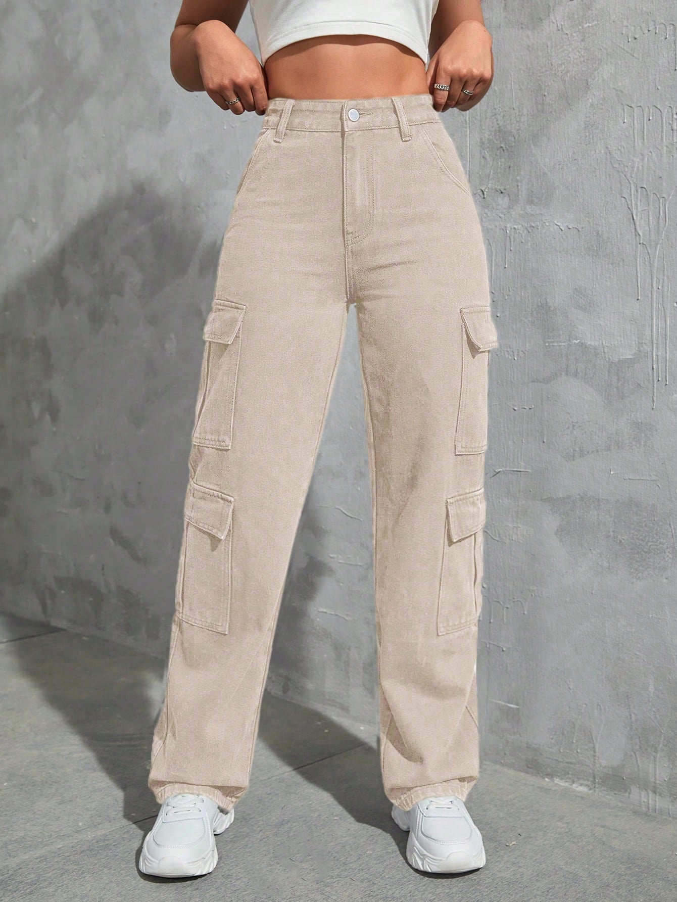 Tall Flap Pocket Cargo Jeans