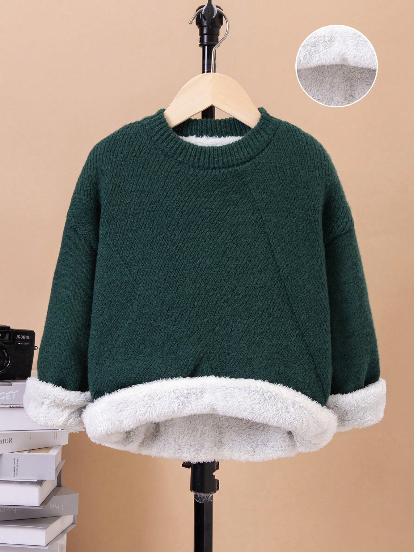 Tween Boy Drop Shoulder Thermal Lined Sweater