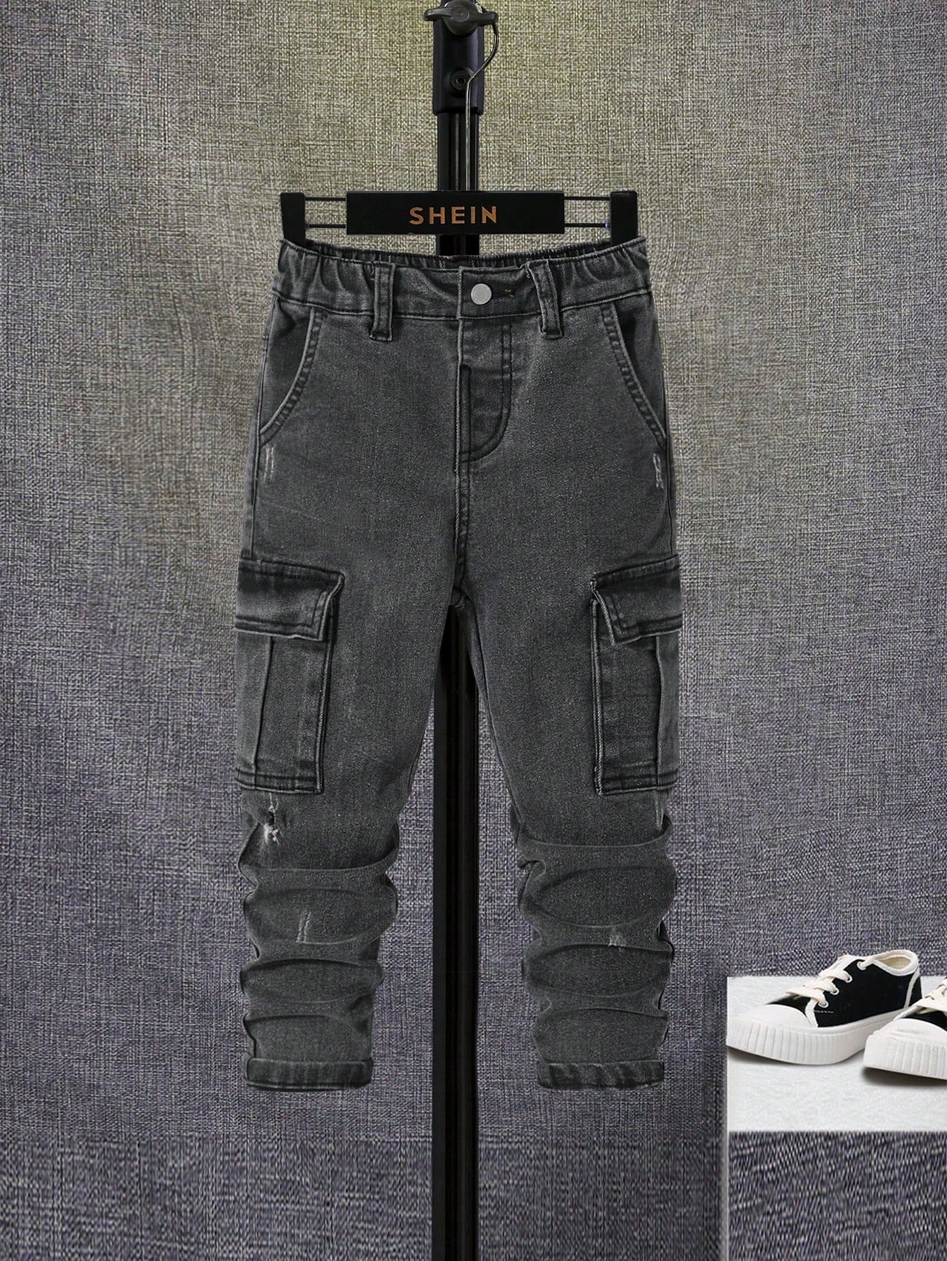 Young Boy Flap Pocket Side Cargo Jeans