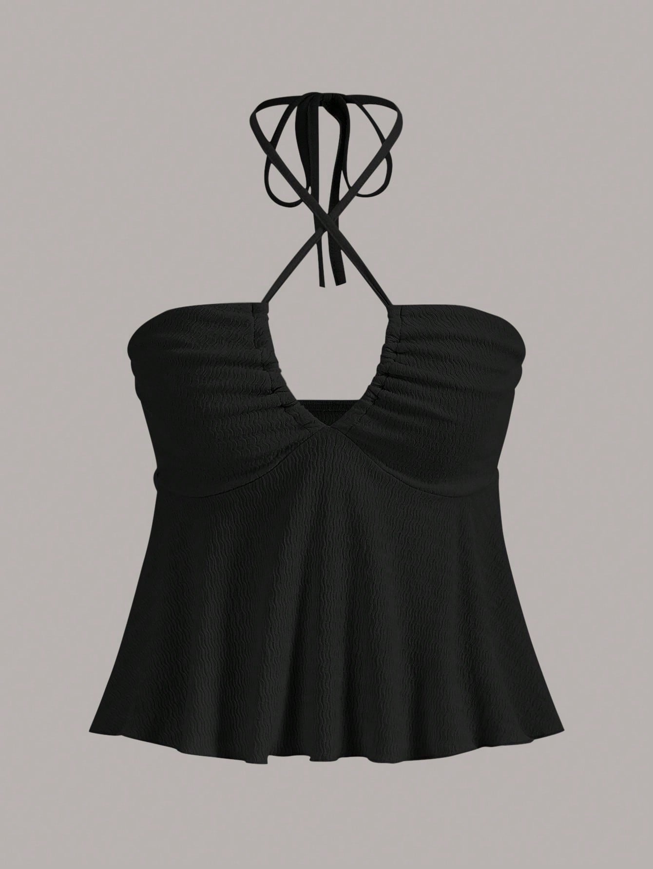 Summer Going Out A Pendulum Crisscross Tie Backless Halter Top