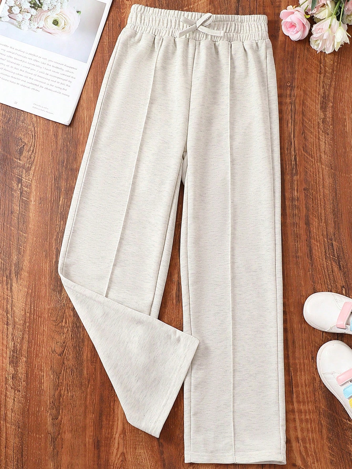 Teen Girl Solid Elastic Waist Sweatpants