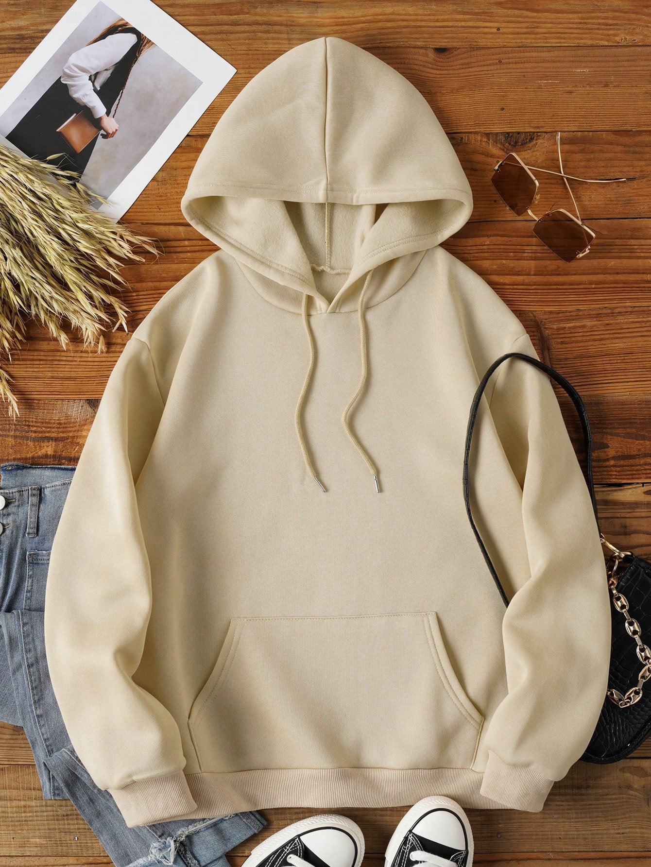 Drawstring Hoodie Sweatshirt