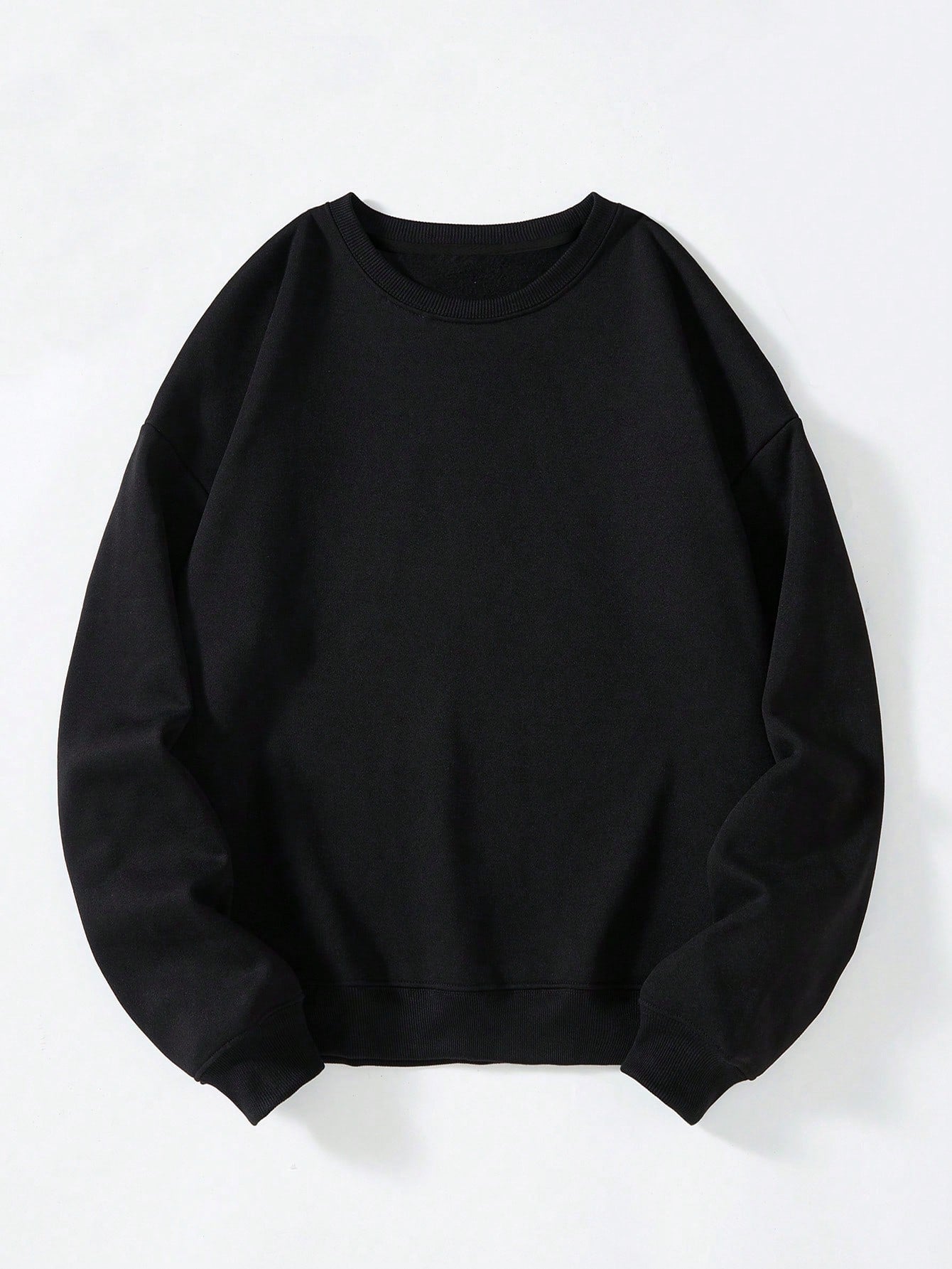 Men Solid Thermal Lined Sweatshirt