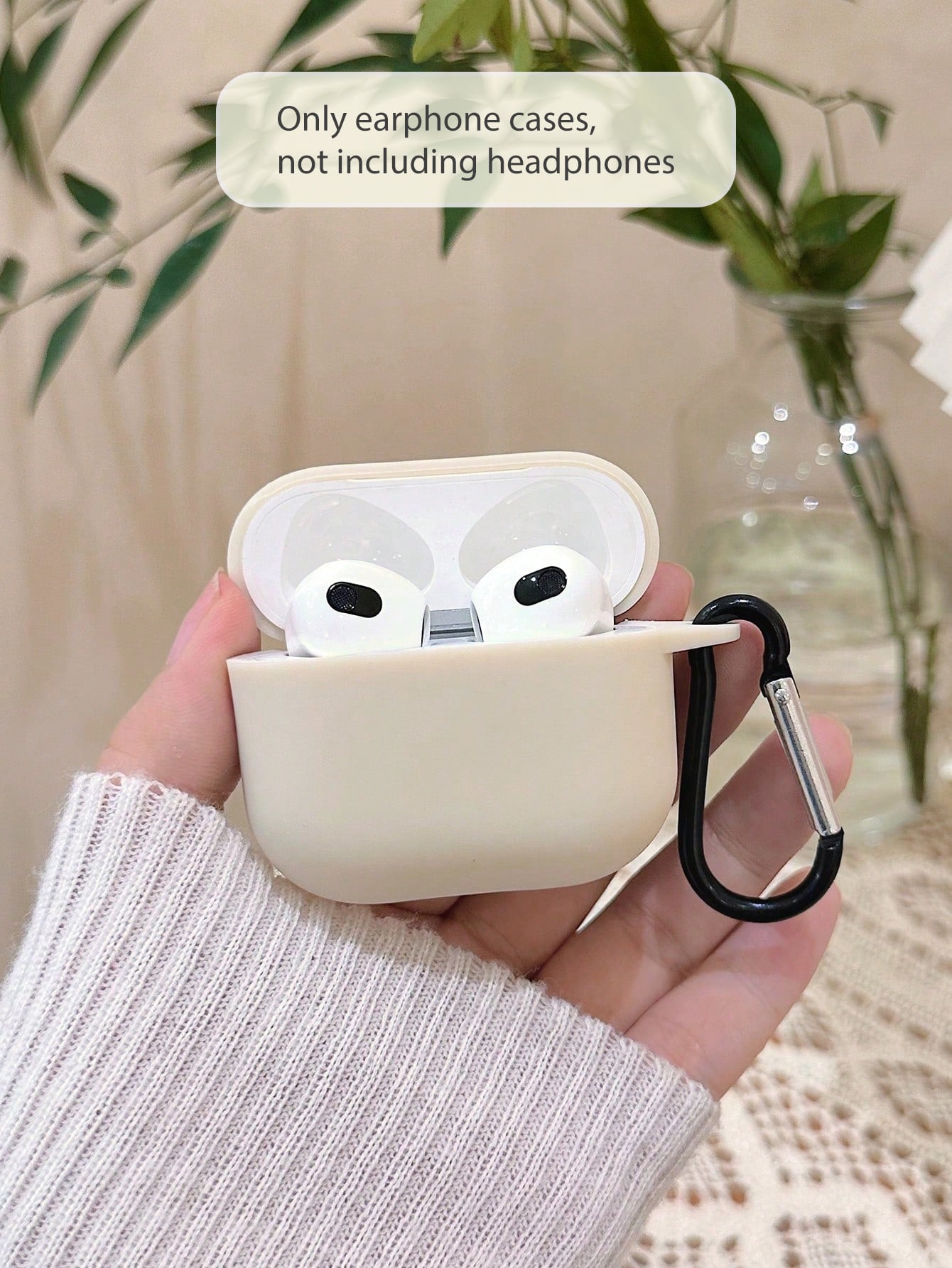 Light Pink AirPods Case Cover Soft TPU Protective Cover Compatible With Apple AirPods 1/2 AirPods Pro