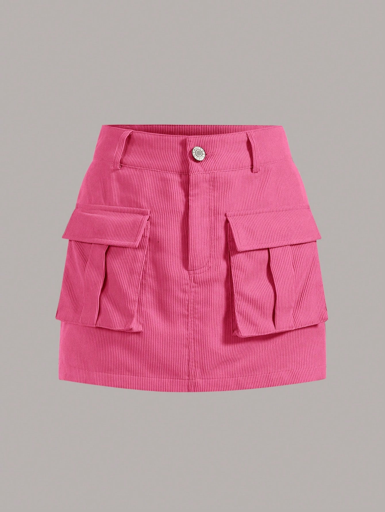 A-Line Cargo Skirt With Flap Pockets