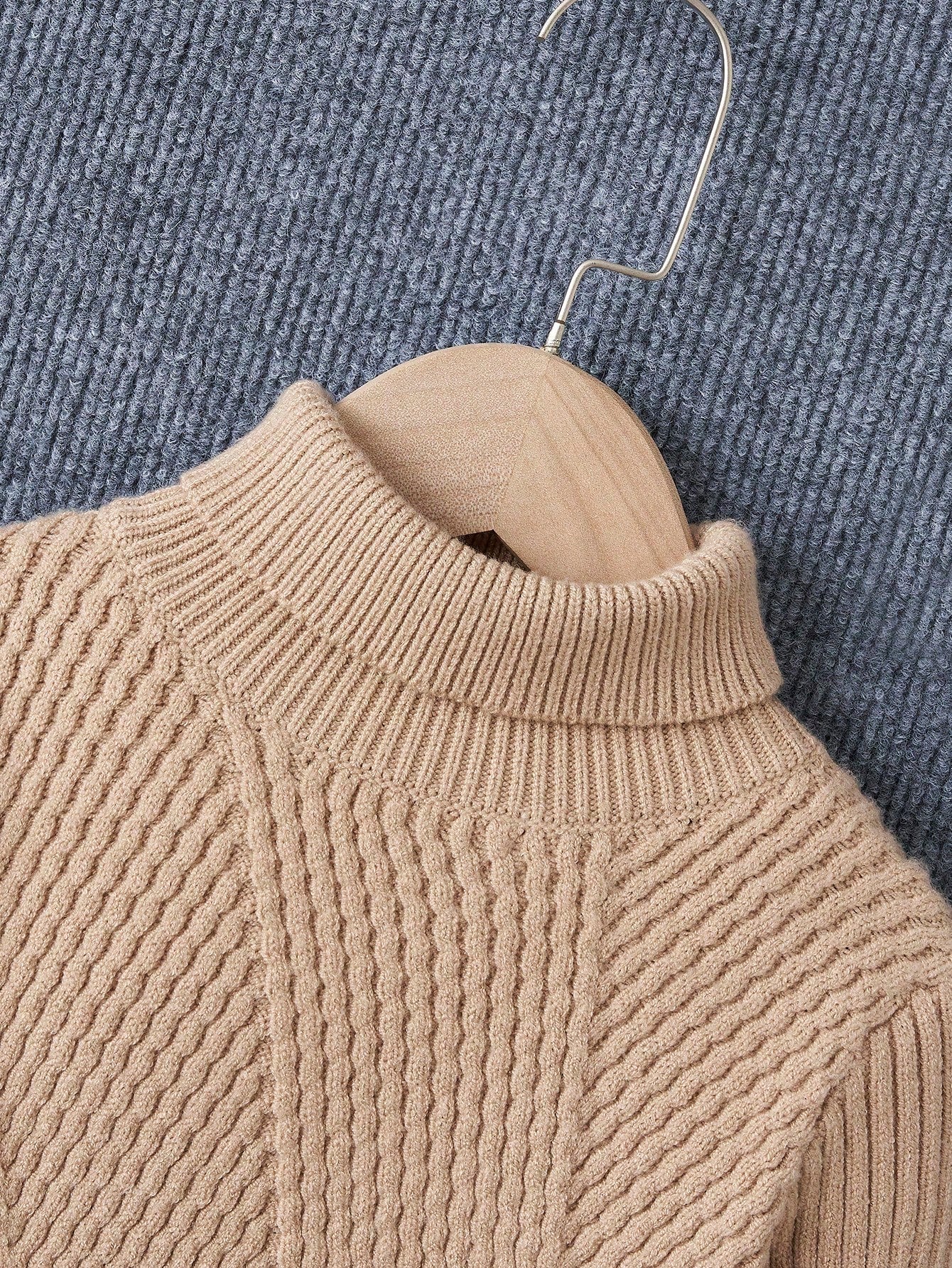 Young Boy Turtleneck Solid Sweater