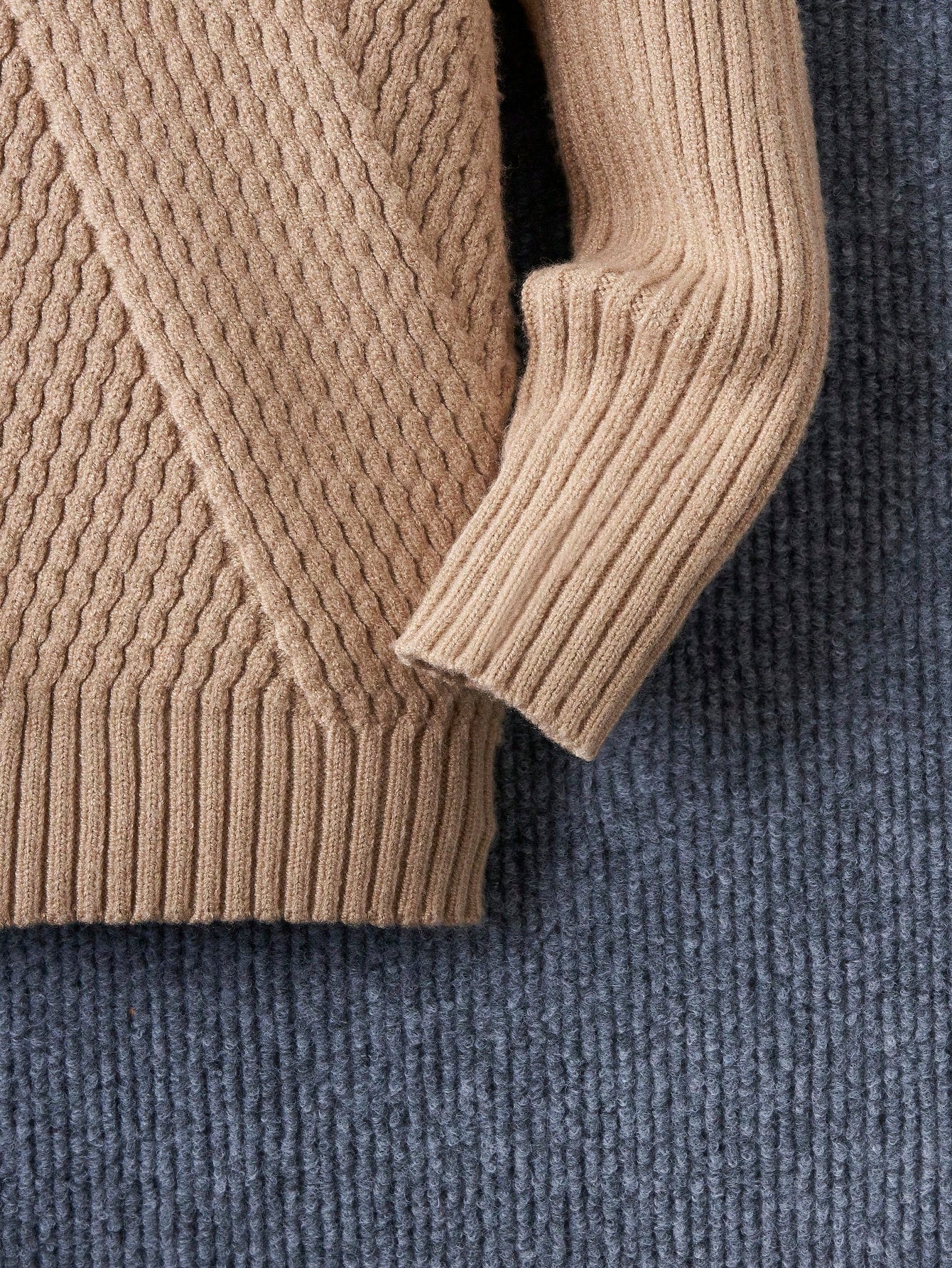 Young Boy Turtleneck Solid Sweater