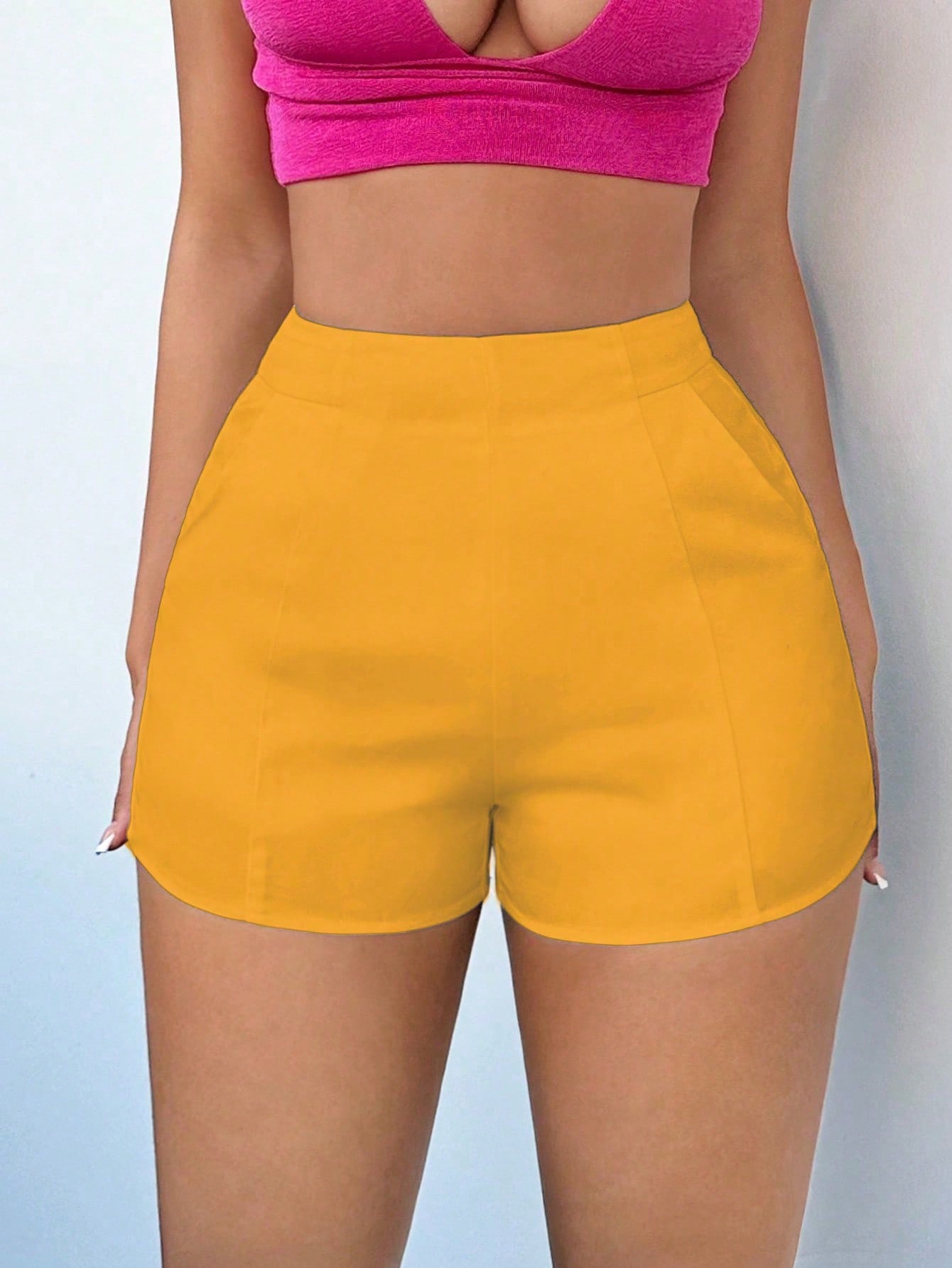 Summer Solid High Waist Shorts