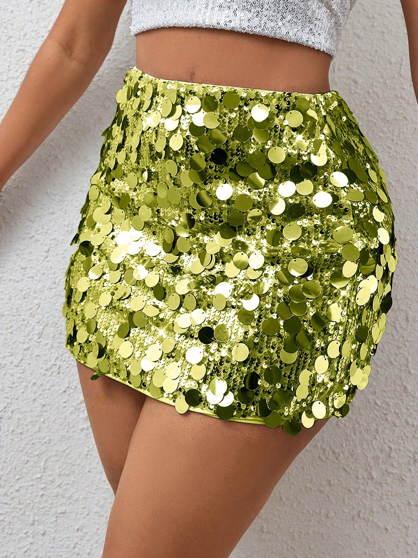 Sequin Mini Bodycon Skirt