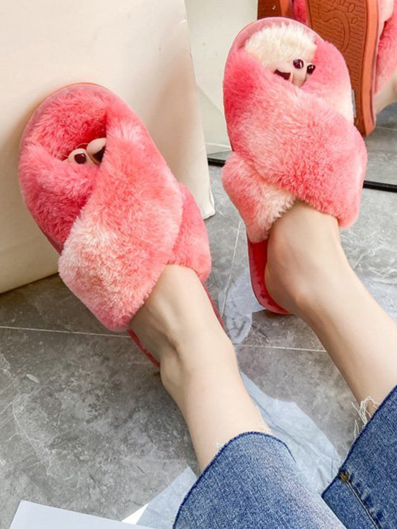 Kanwode Women's Fashion Slippers Are Anti-Skid, Comfortable, Breathable, And Solid Color Indoor Bathroom Slippers Are Warm And Winter Shoes