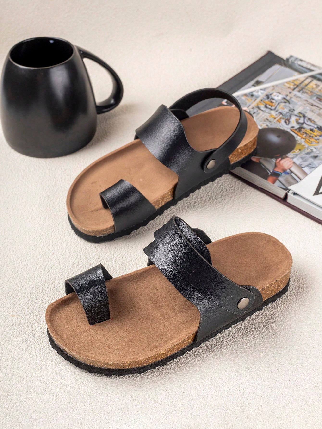 Boys Cross Slingback Sandals For Outdoor Rust Brown Boys