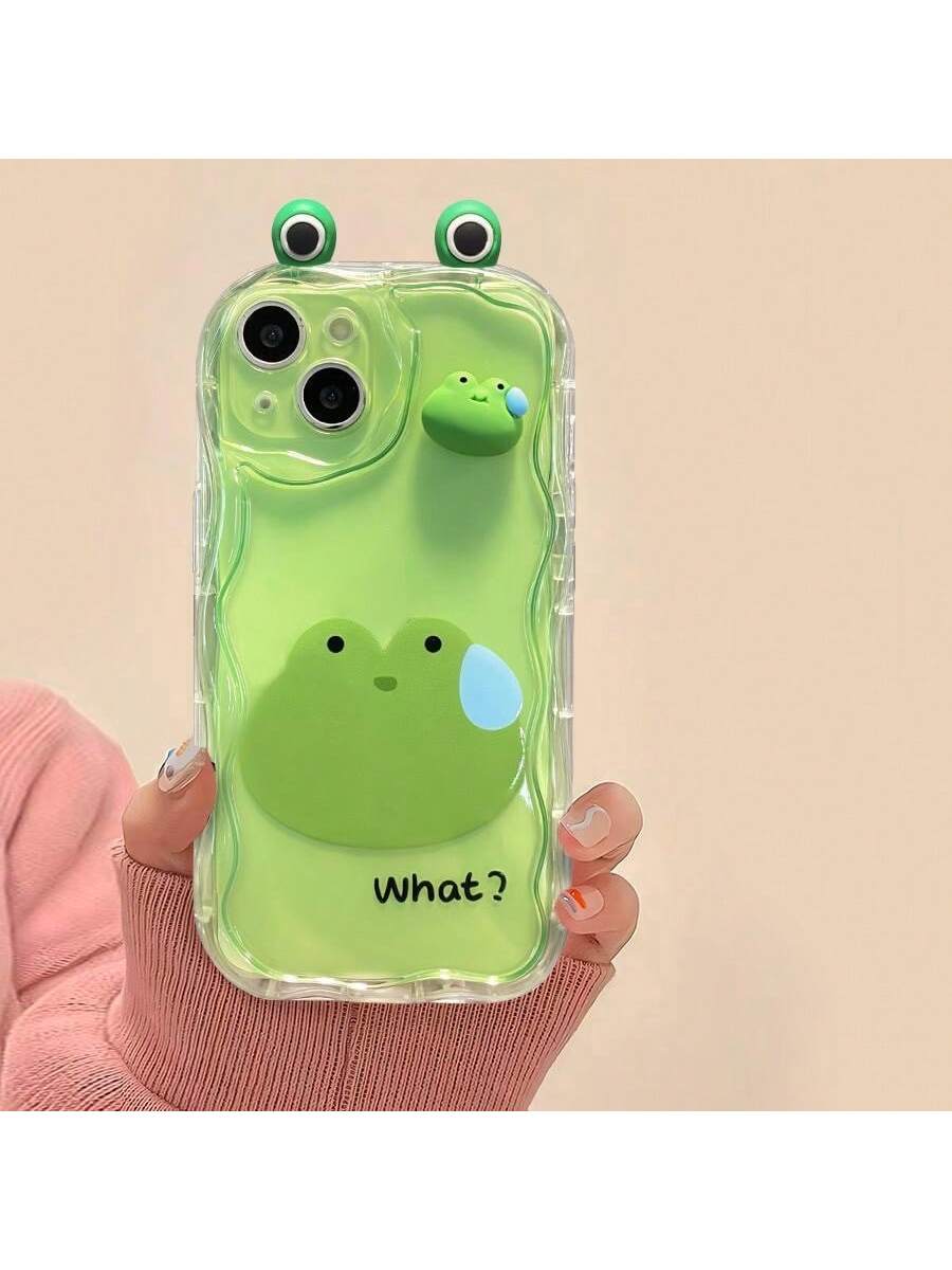 Pink Funny 1pc 3d Cartoon Resin Bunny Clear Tpu Soft Phone Case Comptible With IPhone