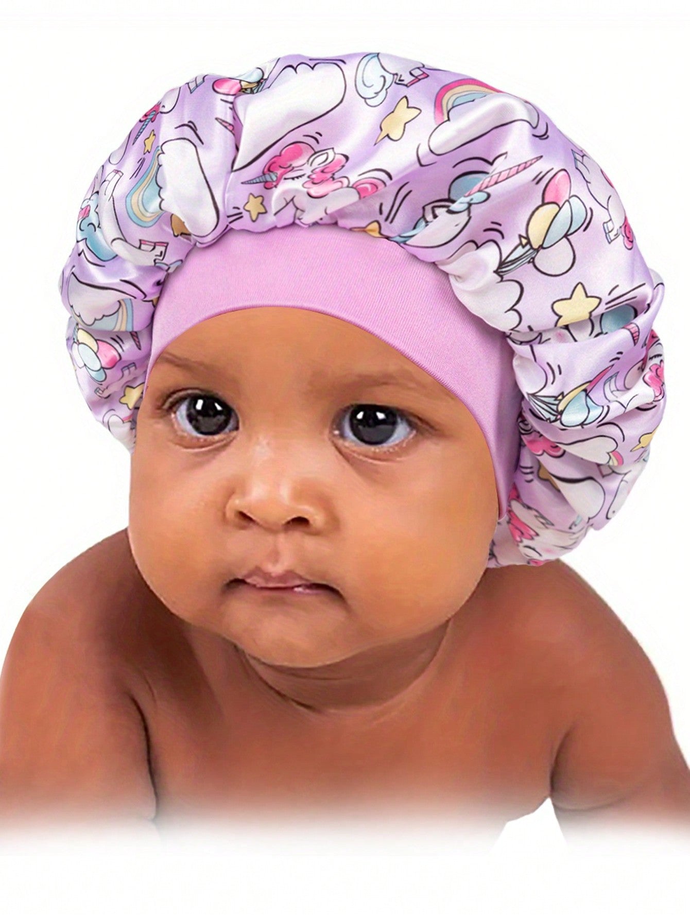 1pc Baby's Multicolor Narrow Brim Elastic Printed Comfortable Sleep Cap Headband