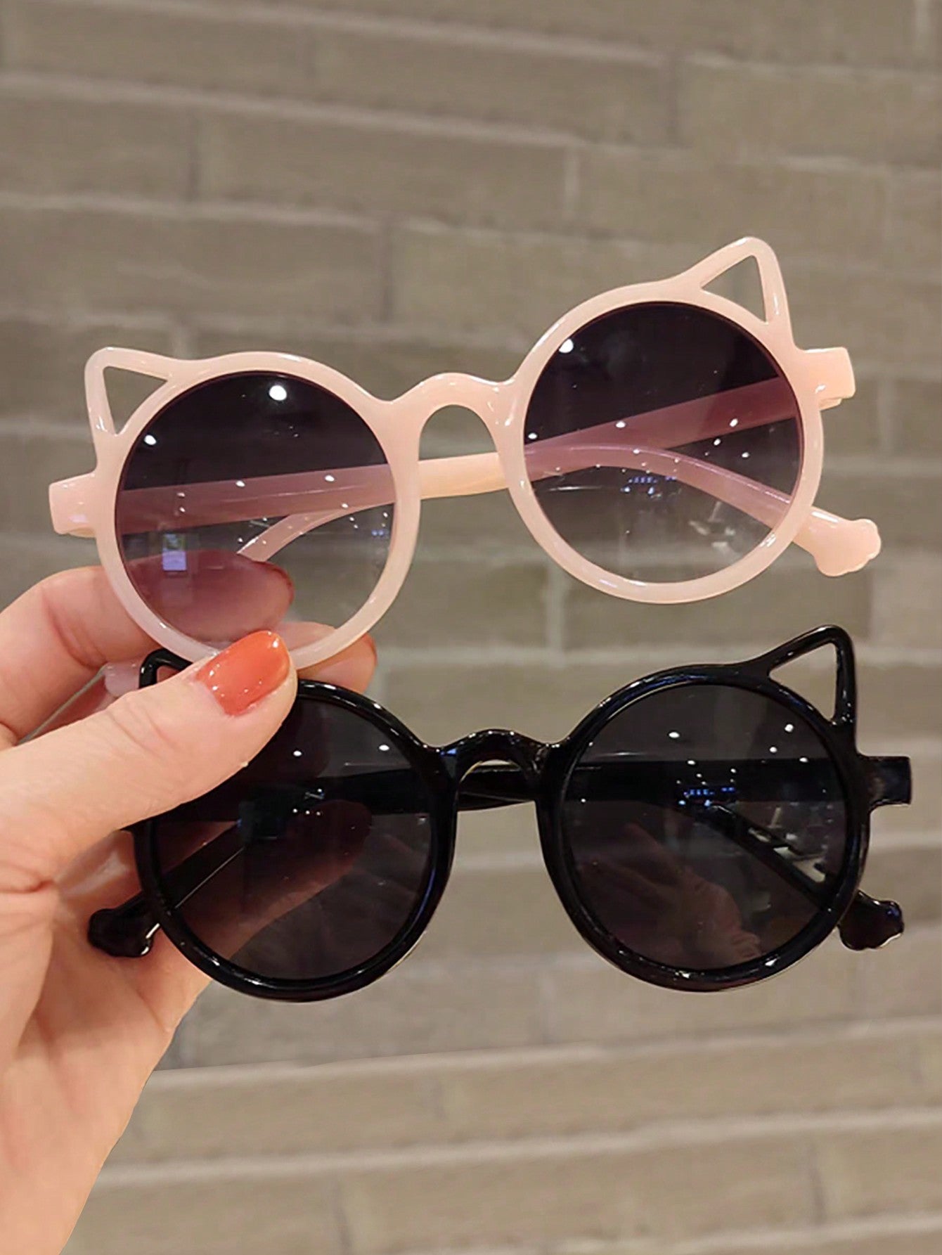 2 Pairs Cat Eye Shaped Kids' Fashion Sunglasses, Outdoor Accessories Suitable For Parties, Holidays, Gifts, Daily Decoration & Photography Props