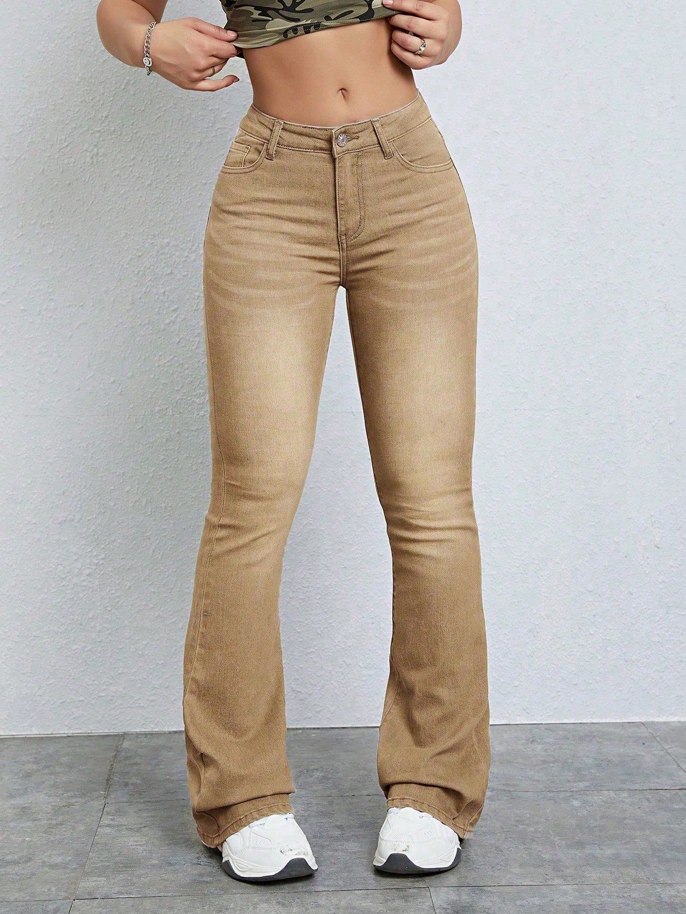 Frenchy Slant Pocket Bootcut Leg Jeans