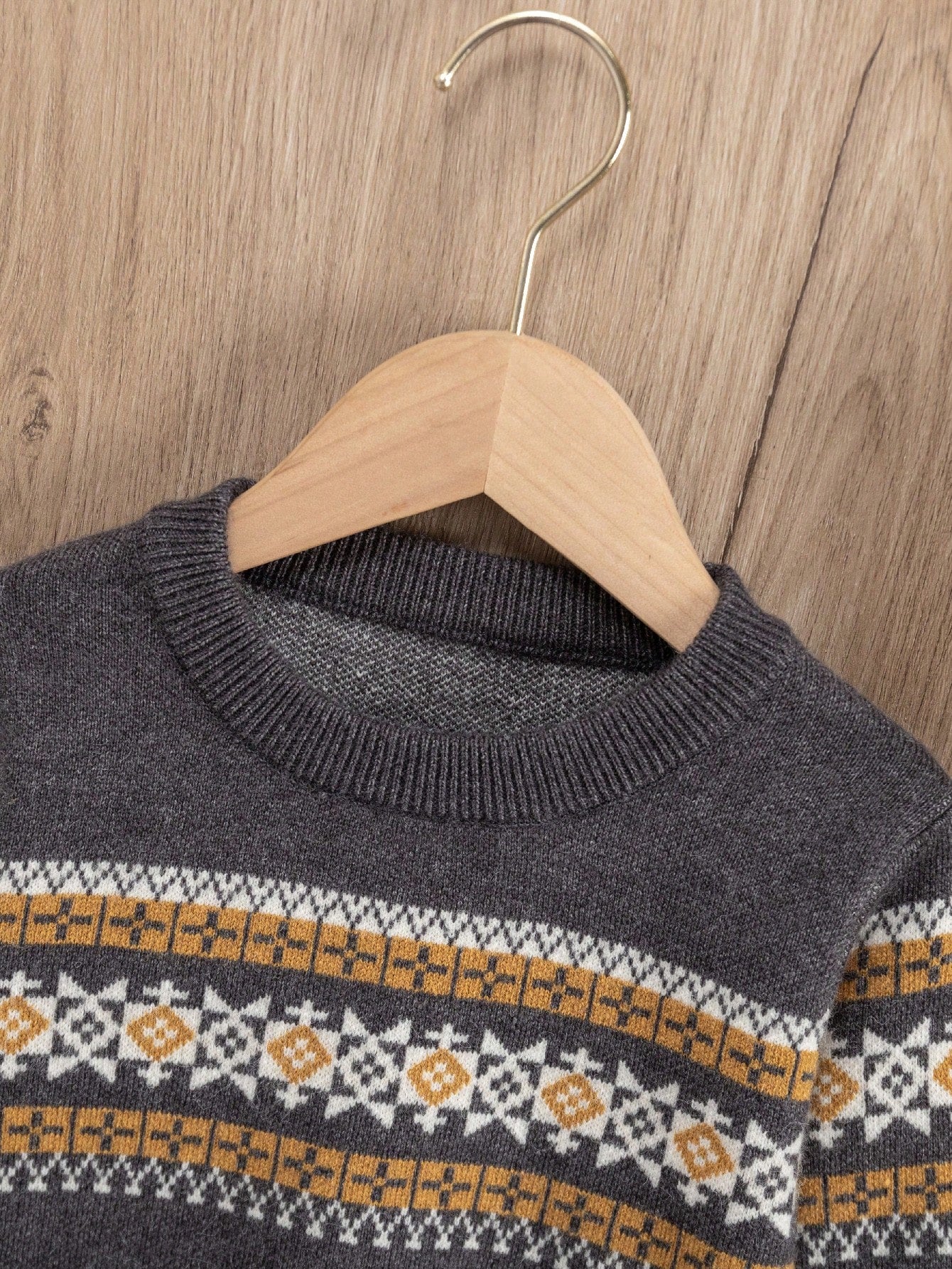 Young Boy Geo Pattern Sweater