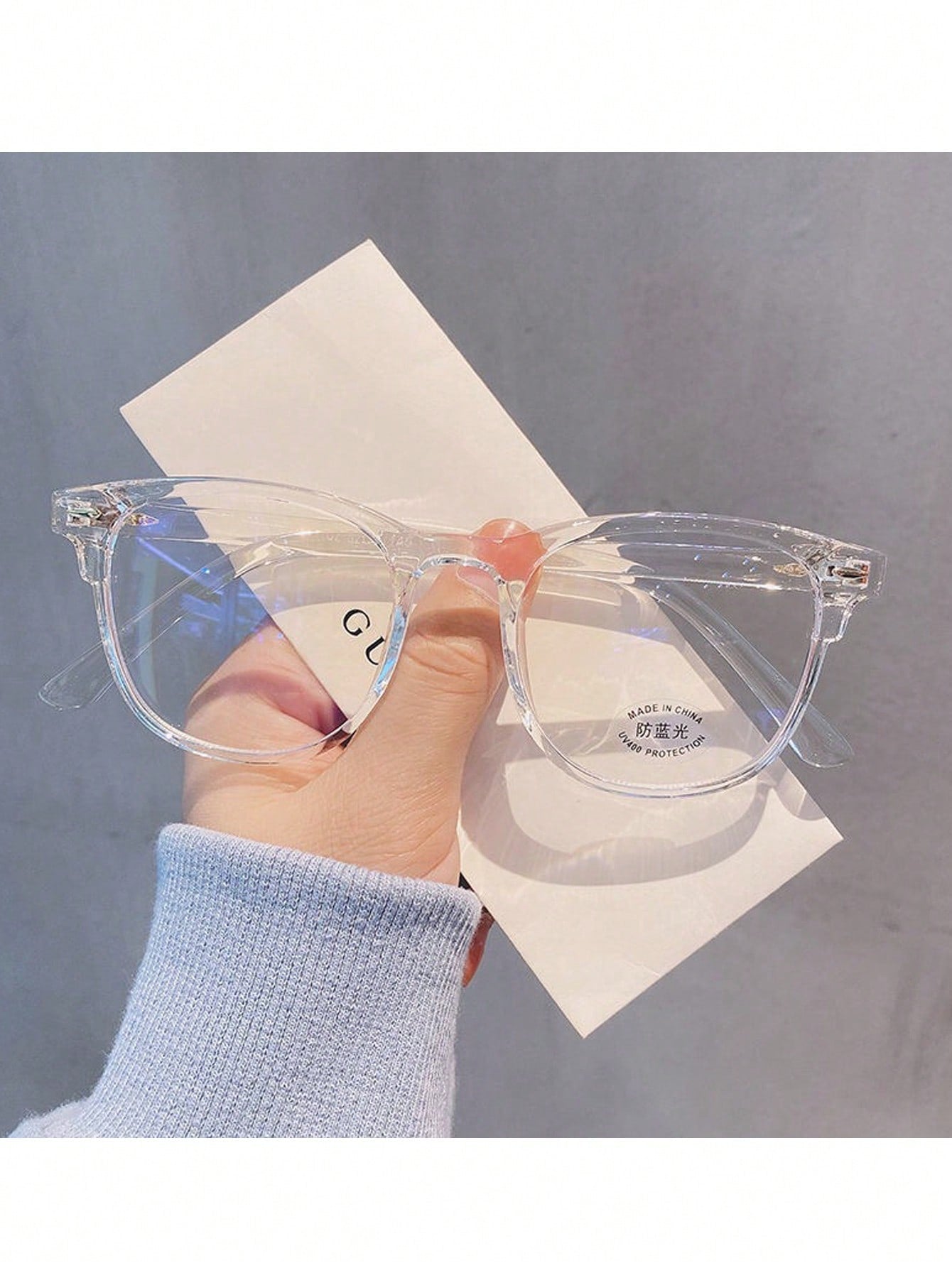 1PC Fashion personality transparent frame glasses