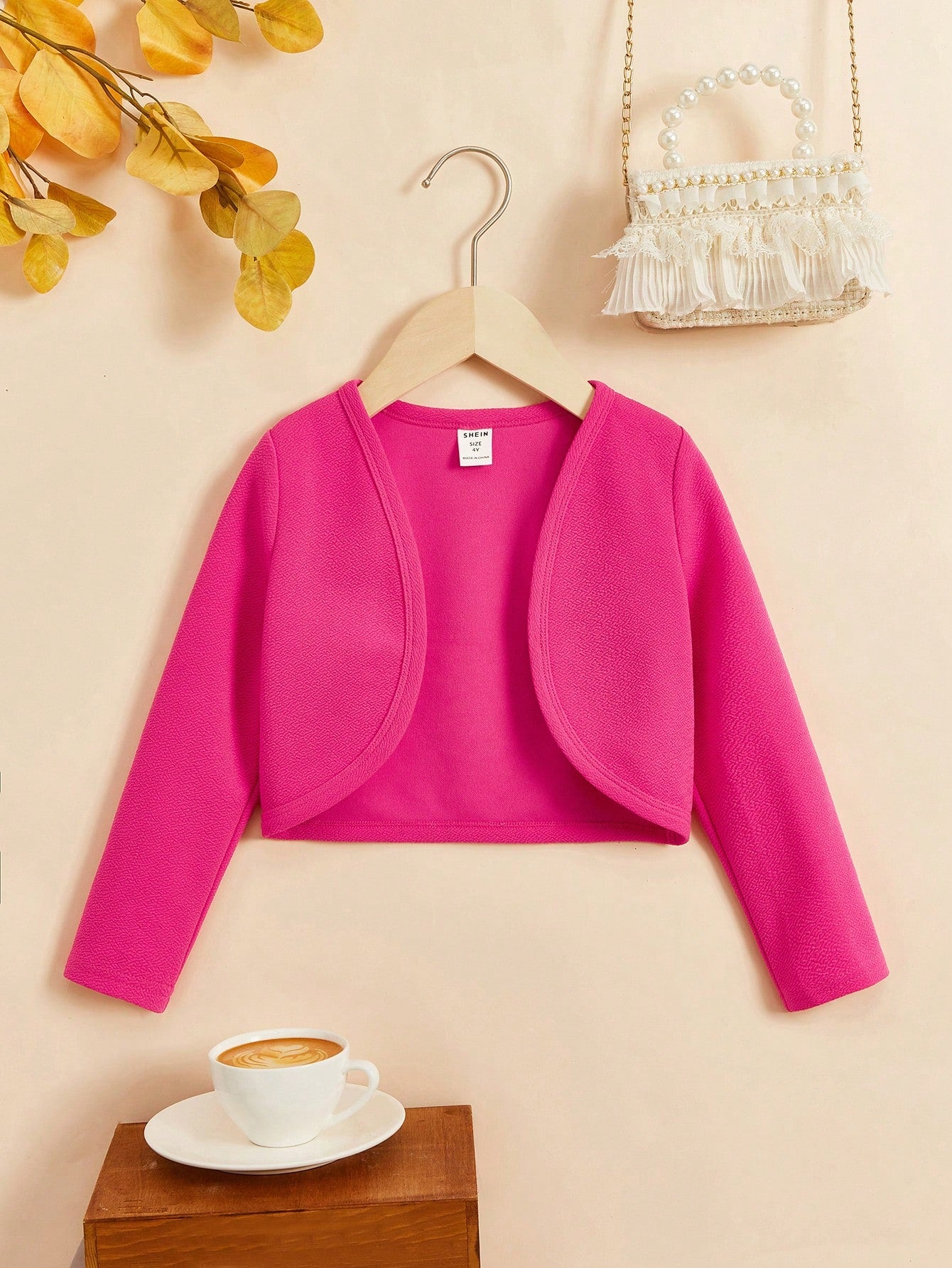 Young Girl Casual Cute Solid Color Knit Cardigan