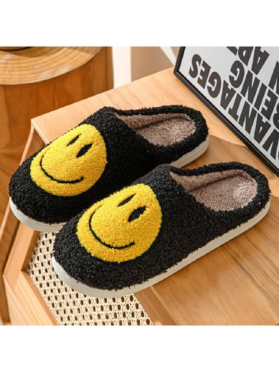 Women Velvet Butterfly Indoor Slippers, Flat Anti-Skid Thick Lining Winter Slippers