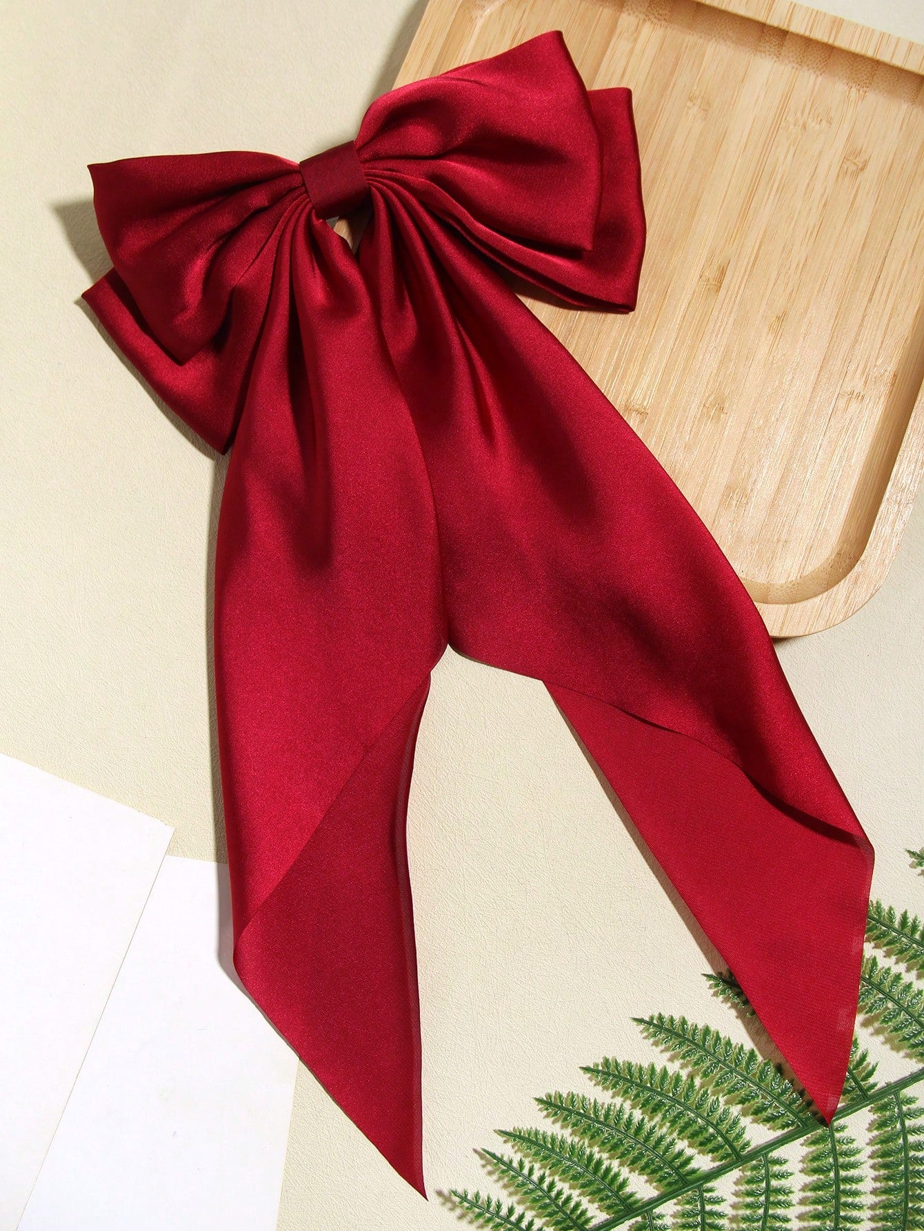 1pc Bowknot Silk Hair Clip Cute