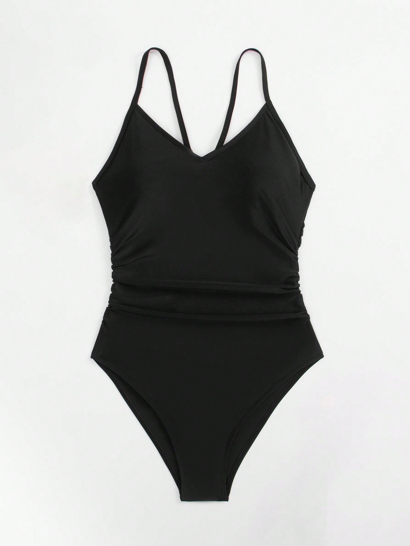 Swim Basics Summer Beach Cut Out Ring Linked One Piece Swimsuit