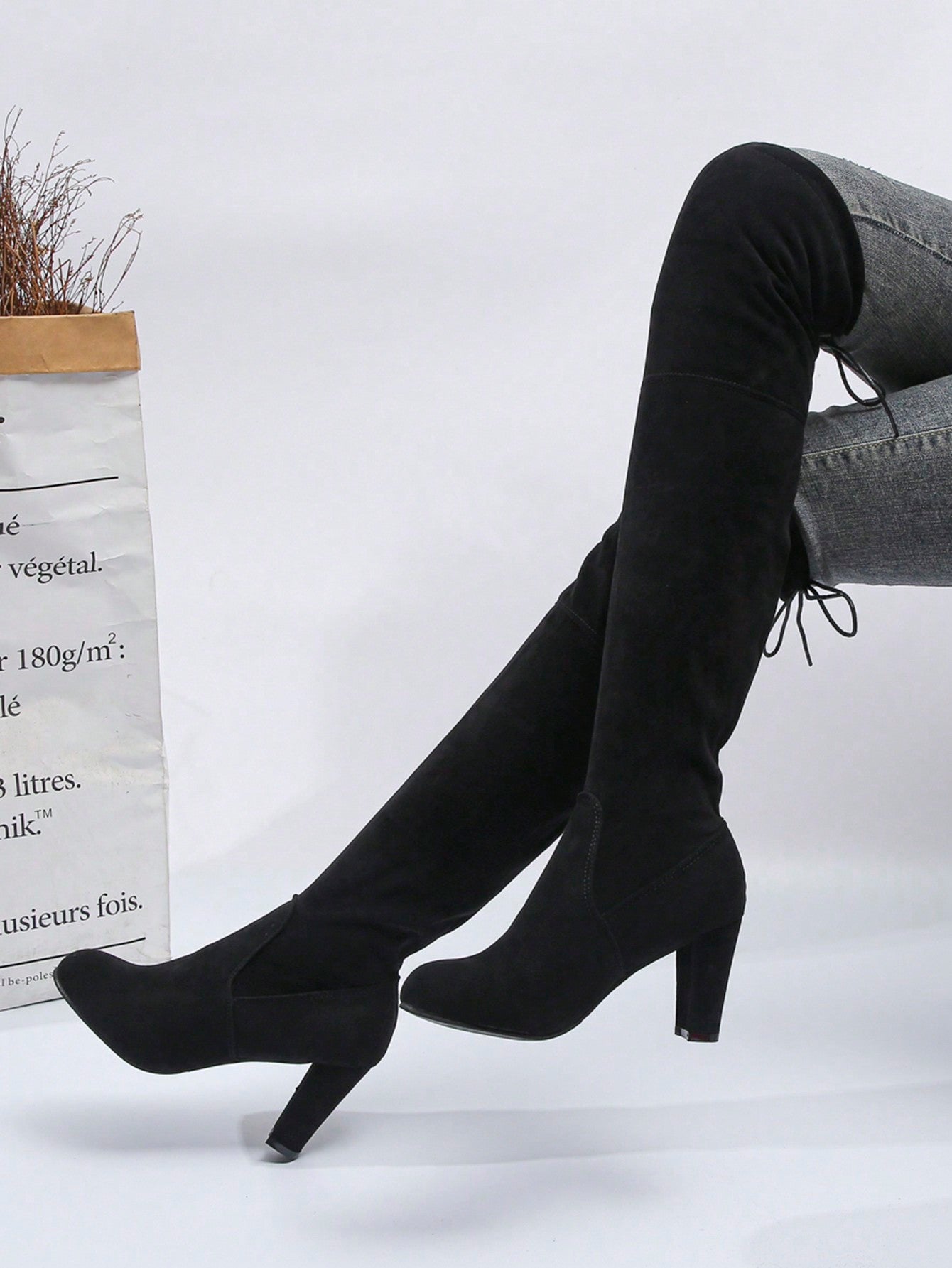 Women's New Fashionable Suede Over-The-Knee Boots, Versatile Style