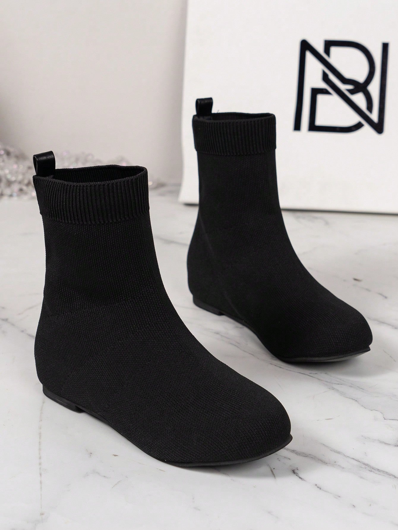 Halloween Black Friday Party Vacation, 2023 Autumn Winter Trendy All-match Women's Boots, Round Toe Platform Ankle Boots To Show Elegance, Slimness And Anti-slippery Appearance, Black