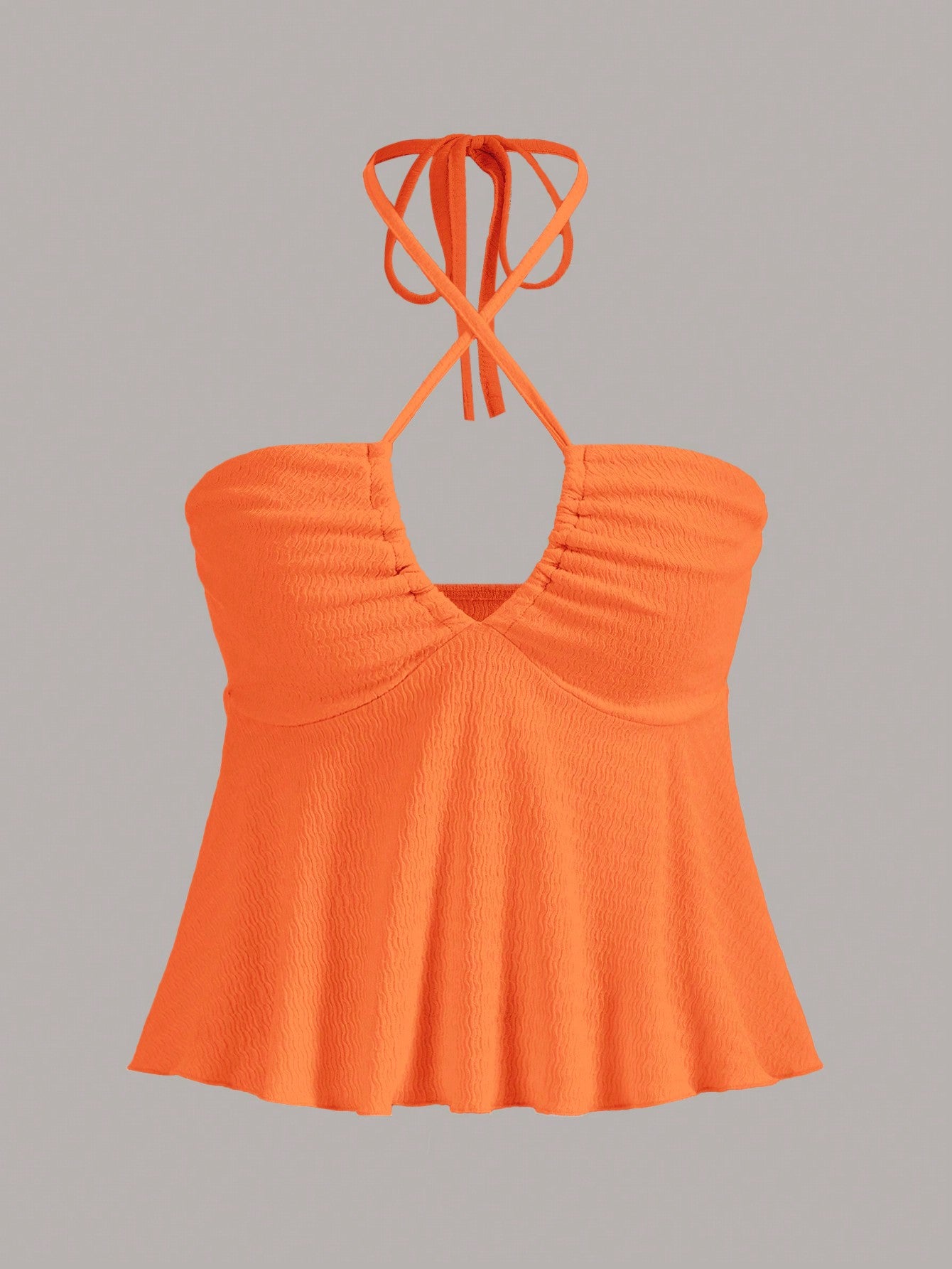 Summer Going Out A Pendulum Crisscross Tie Backless Halter Top