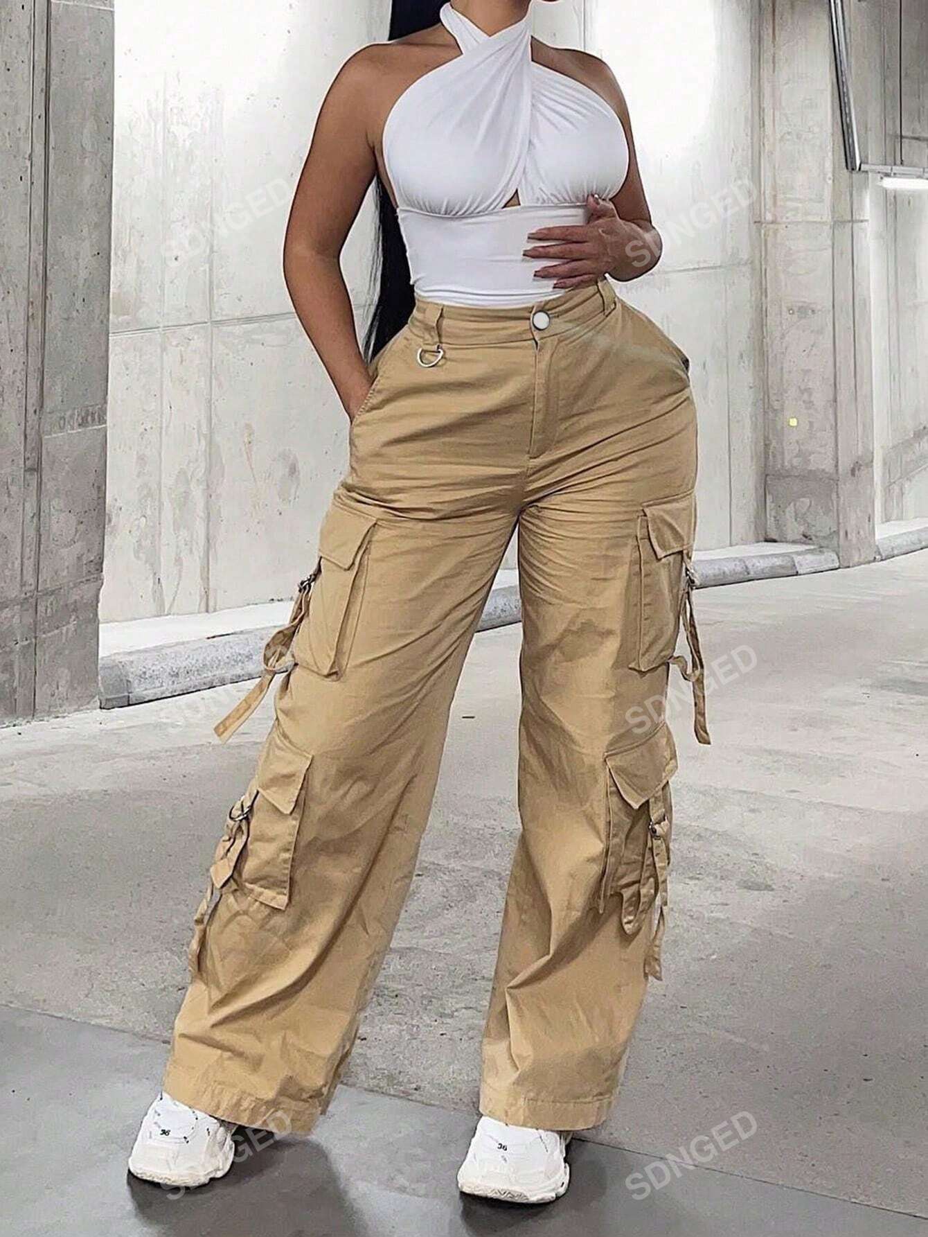 Flap Pocket Side Cargo Pants