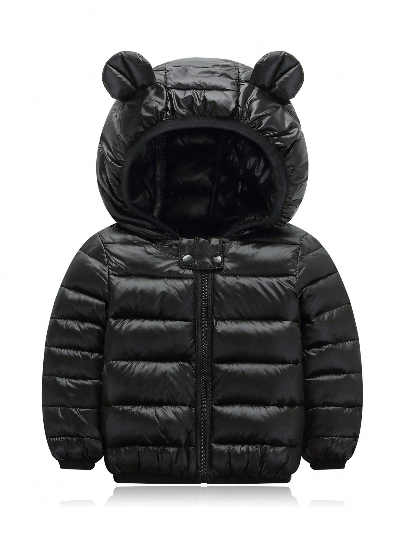 Young Boy 3D Ear Design Hooded Puffer Coat