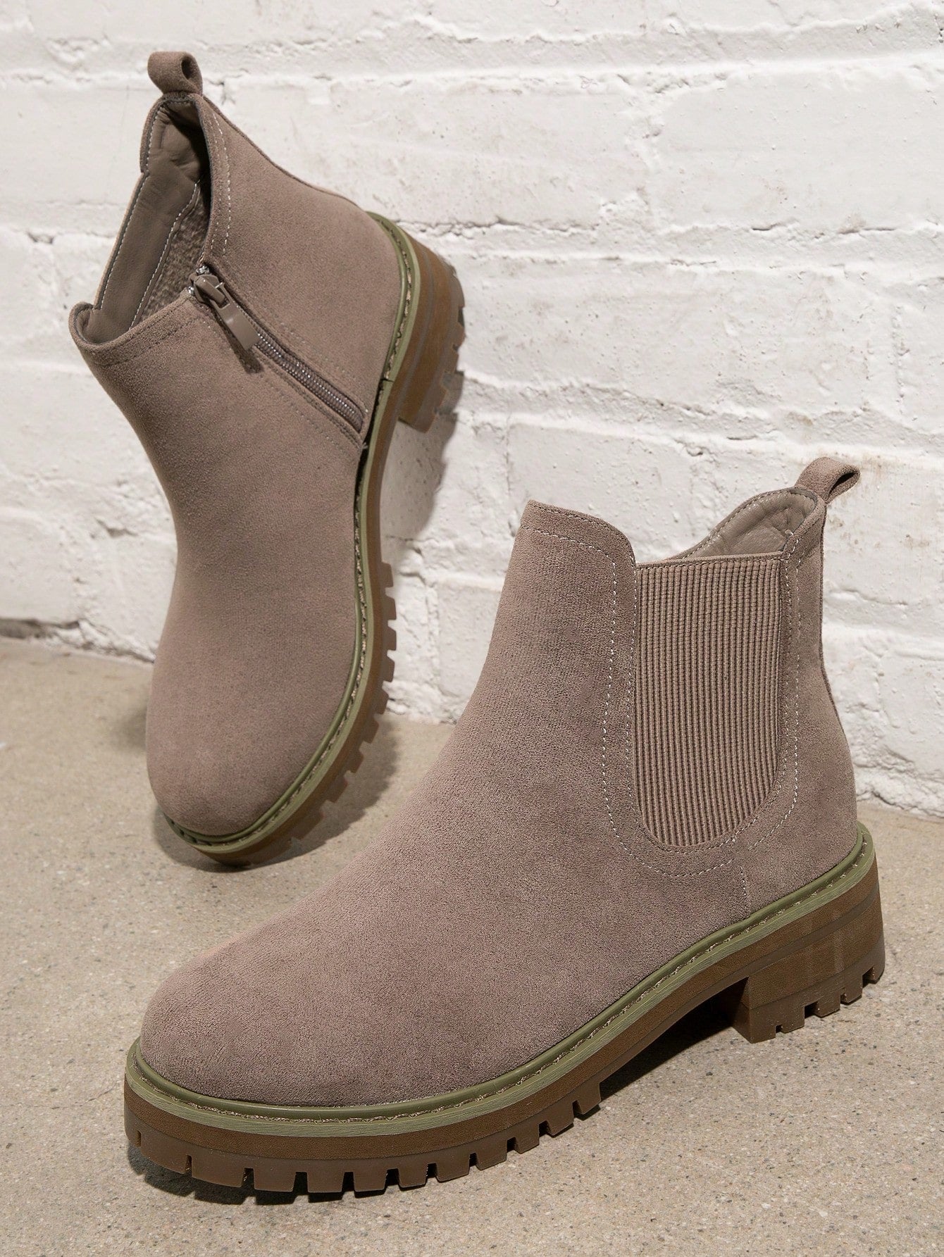 Low Block Heel Chelsea Boots