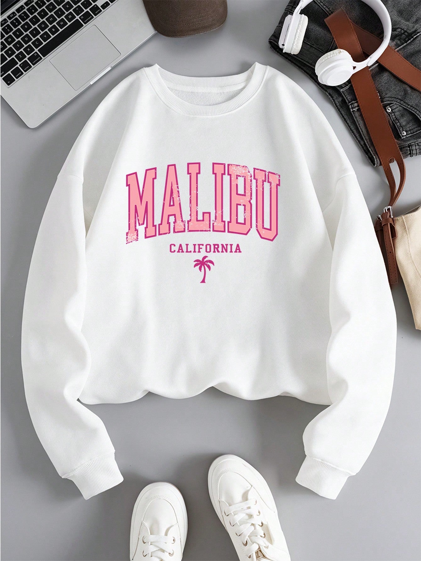 Letter Graphic Thermal Lined Sweatshirt