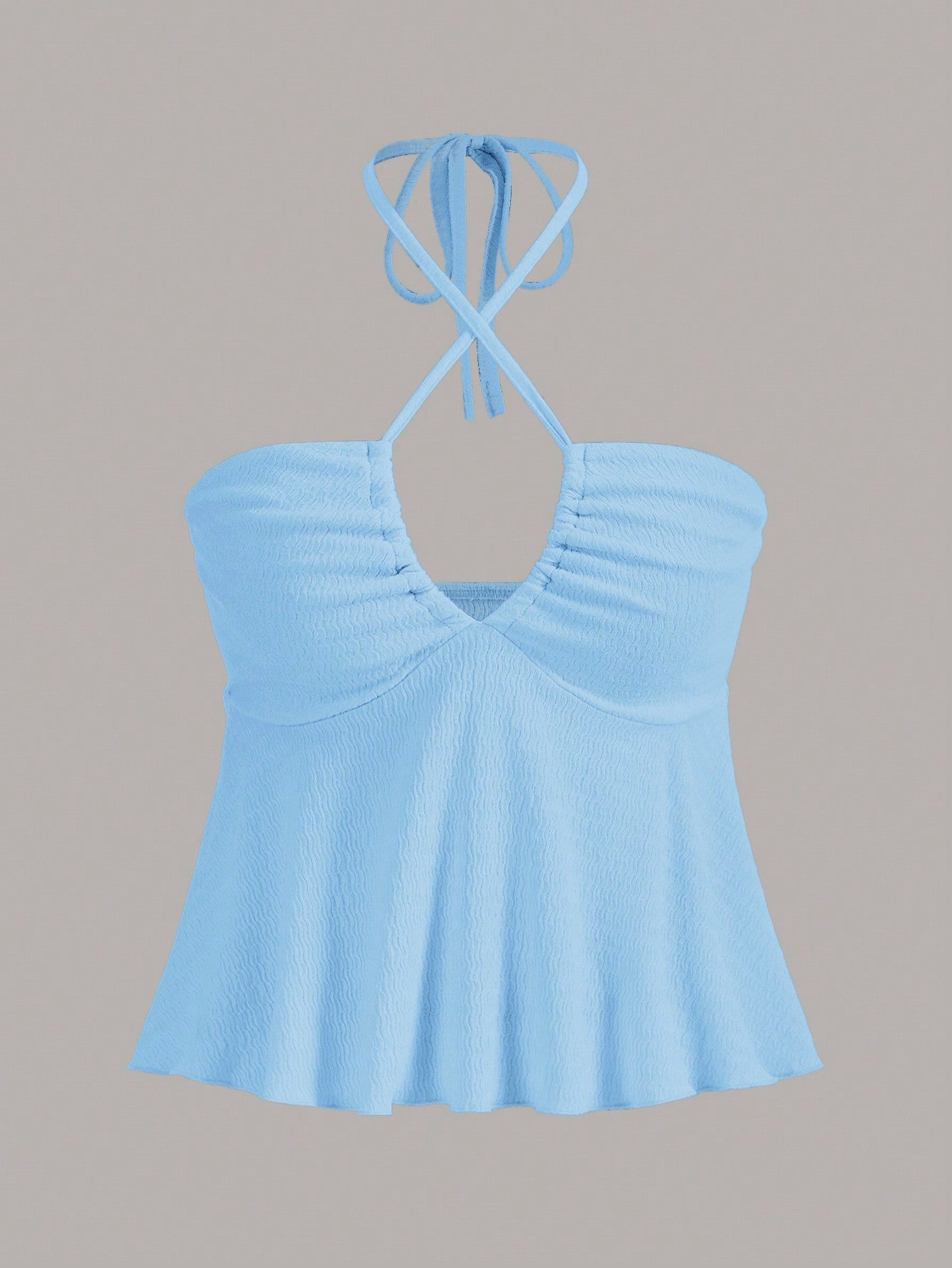 Summer Going Out A Pendulum Crisscross Tie Backless Halter Top