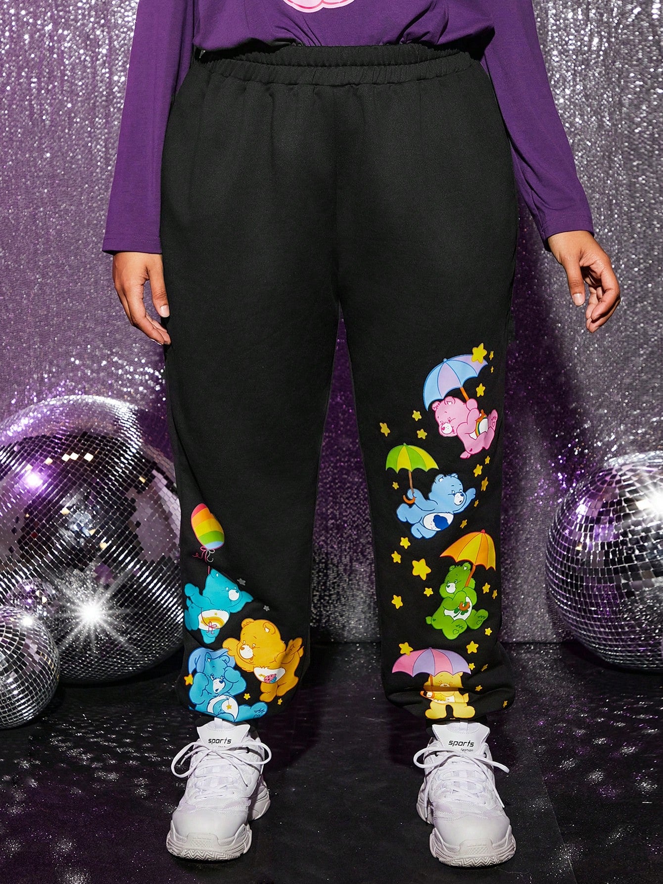 Plus Cartoon Graphic Sweatpants