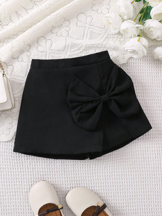 Young Girl Casual And Elegant Shorts For Commuting With 3D Bow-Knots