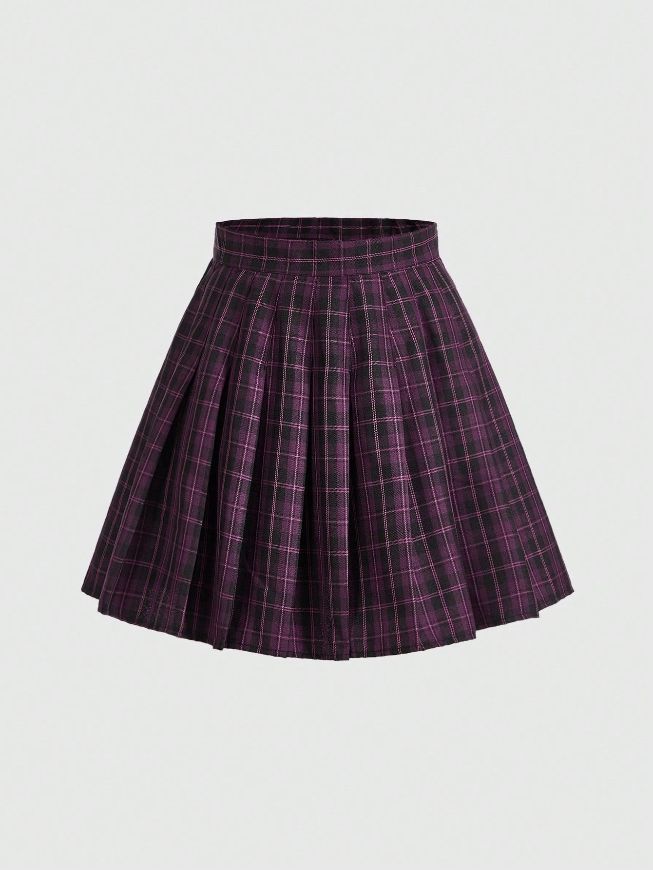 J-Fashion Pisces Plaid Pleated Skirt