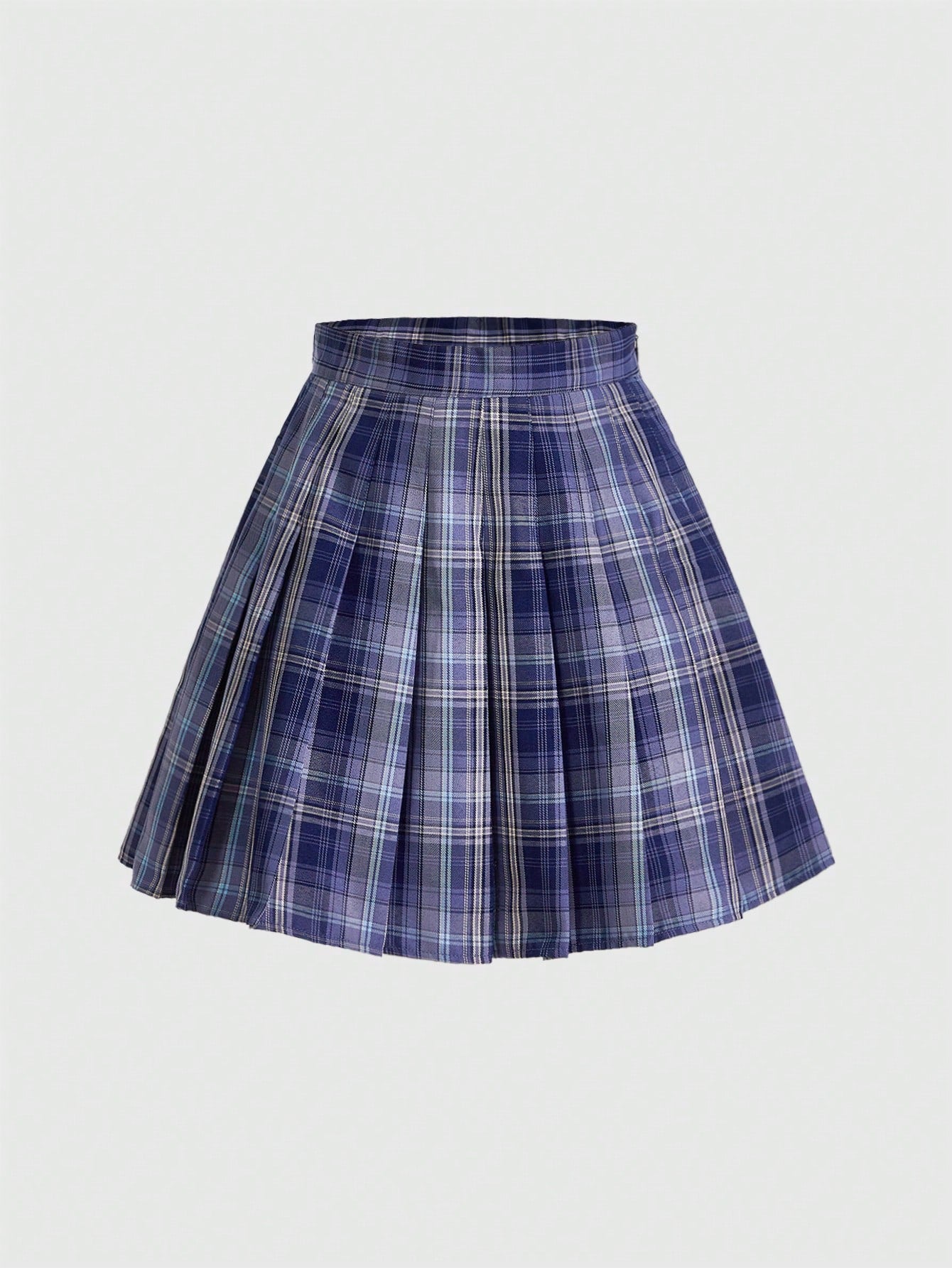 J-Fashion Pisces Plaid Pleated Skirt